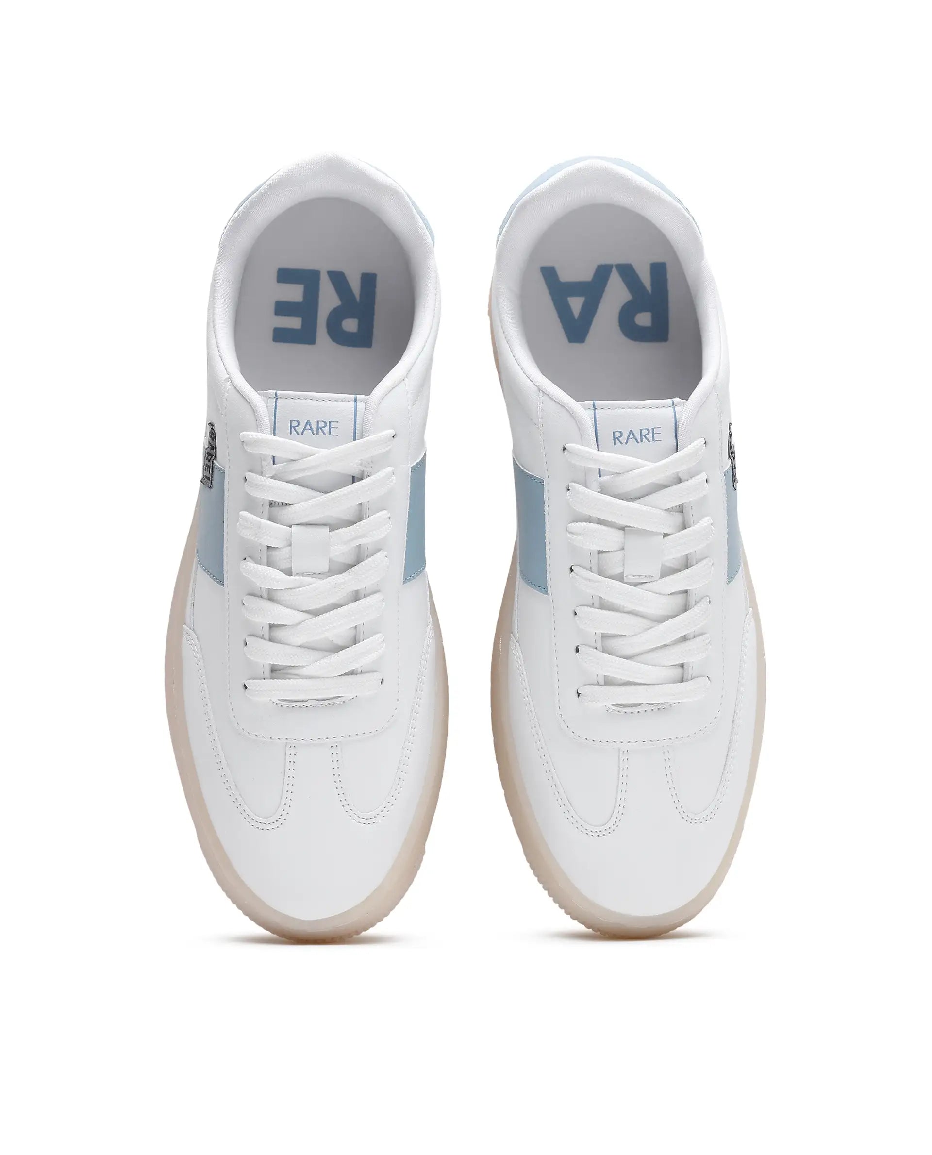 Rare Rabbit Men's Sirius 86 Blue Micro Leather Sneaker
