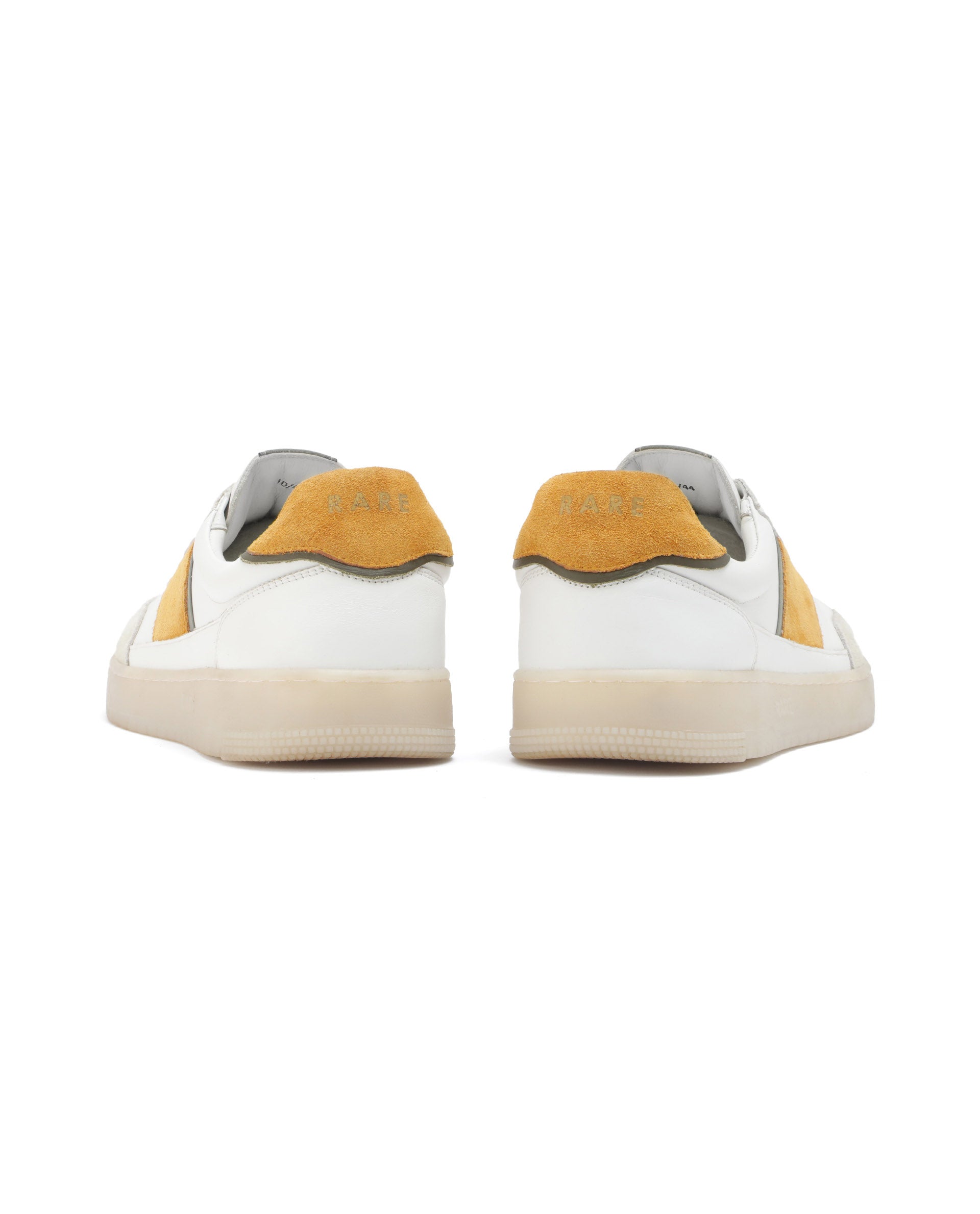 Rare Rabbit Men's Sirius Mustard Suede and Leather Upper Round Toe Low-Top Lace-Up Sneaker Shoes