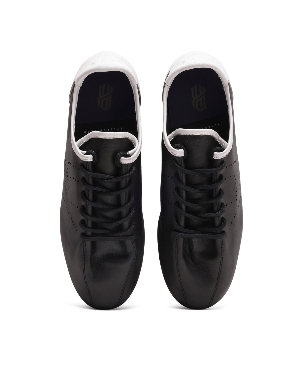 Rarez Men's Skin 2.0 Primary Black Leather Regular Sneaker