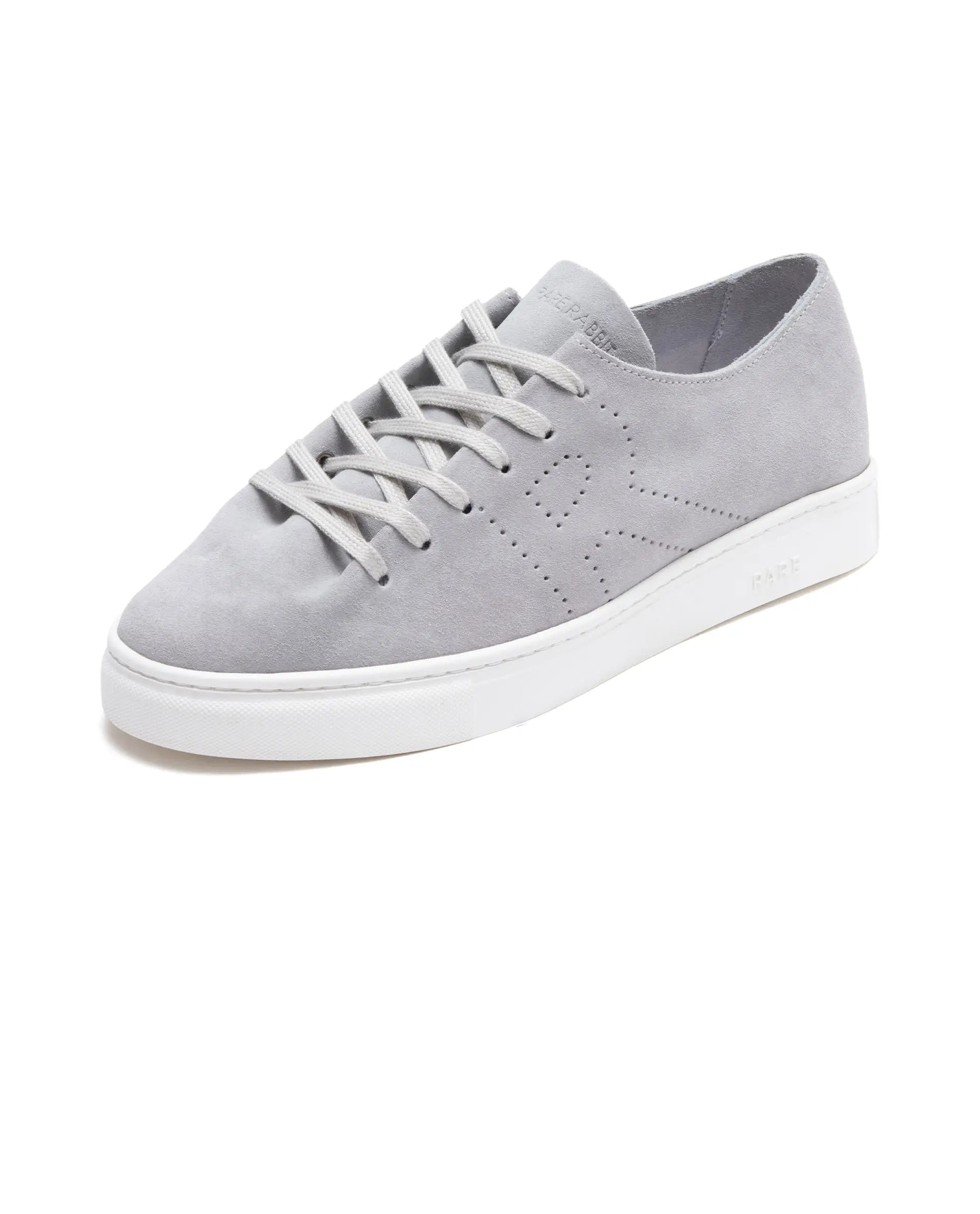 Rare Rabbit Men Skin Light Grey Suede Monotone Upper Low-Top Lace-Up Plain Shoes