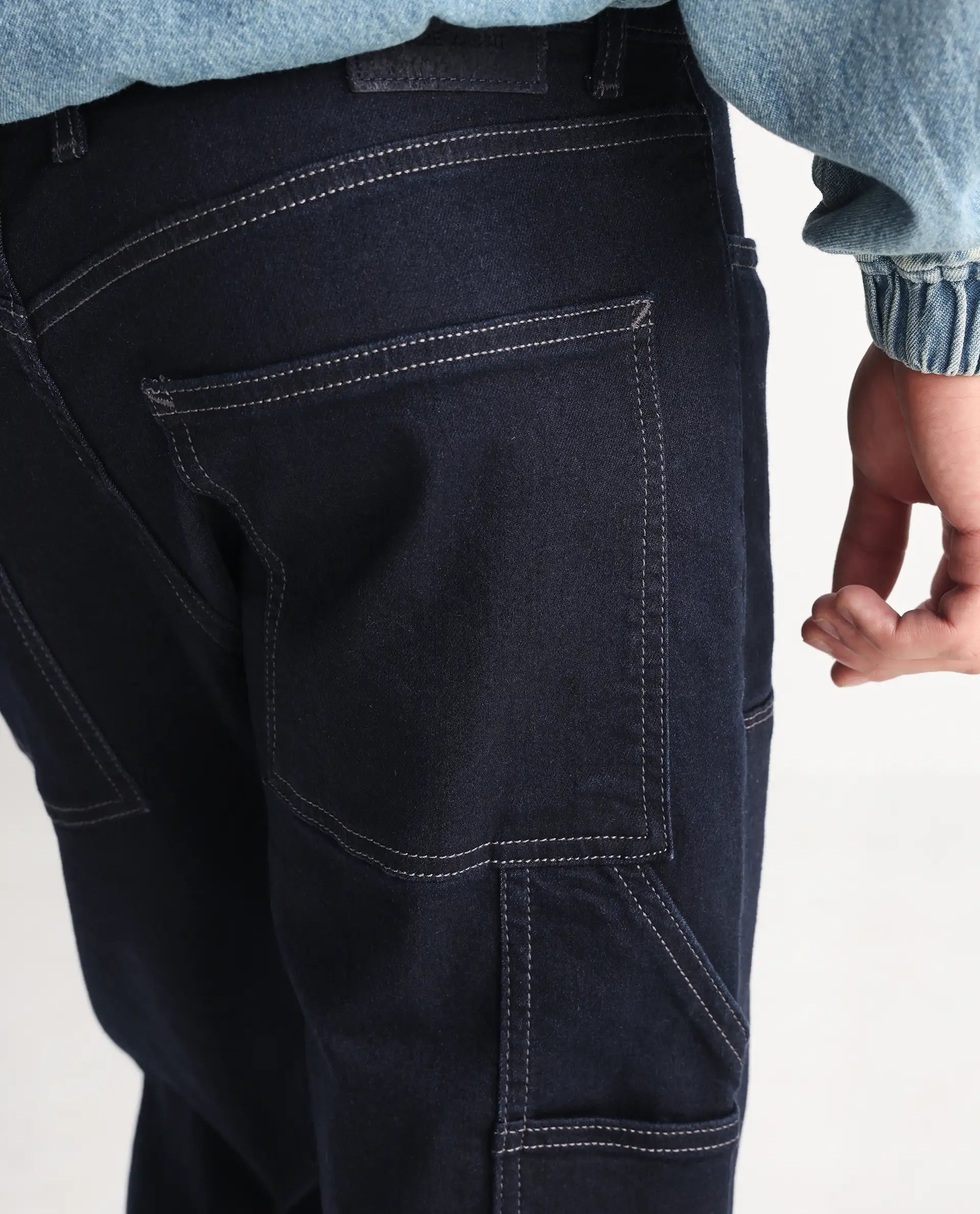 Rare Rabbit Men's Slava Blue Tencel Plain Morris Regular Fit Jeans