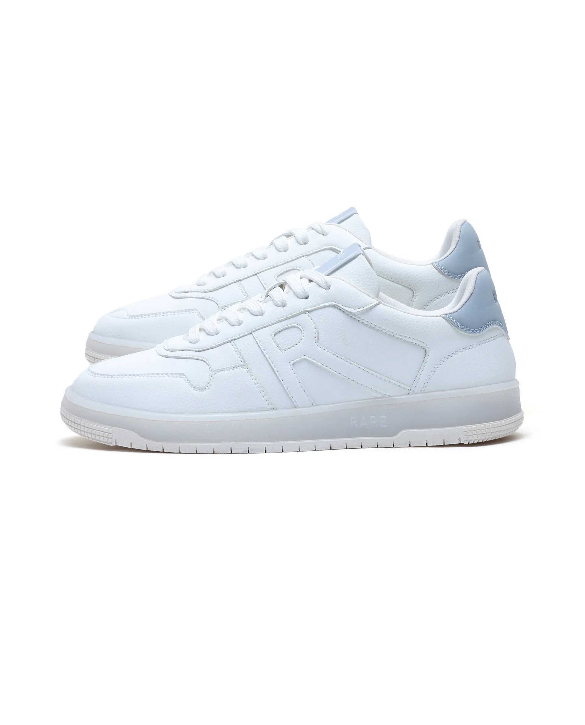 Rare Rabbit Men's Solara White Lace-Up Closure Micro Leather Sneaker