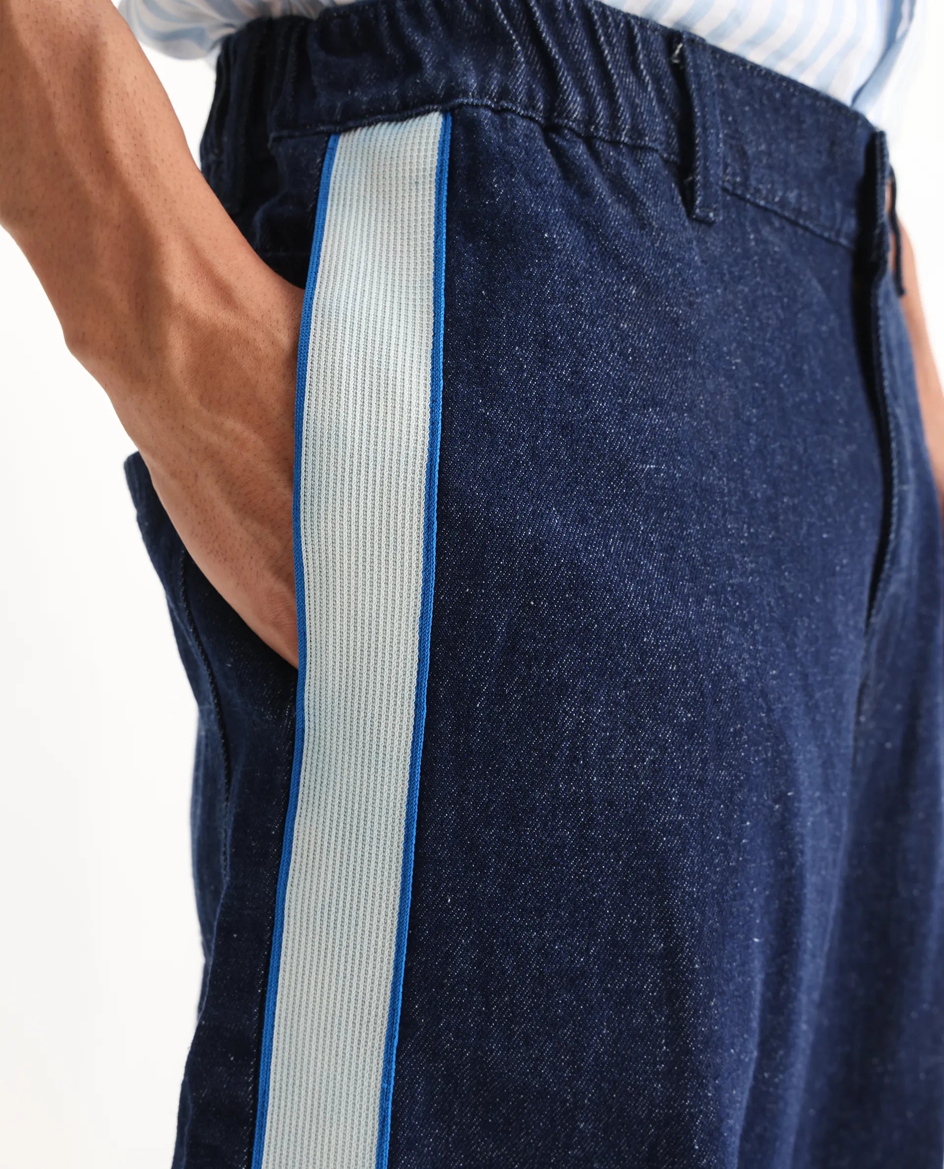 Rare Rabbit Men's Cotton Plain Baggy Fit Jeans