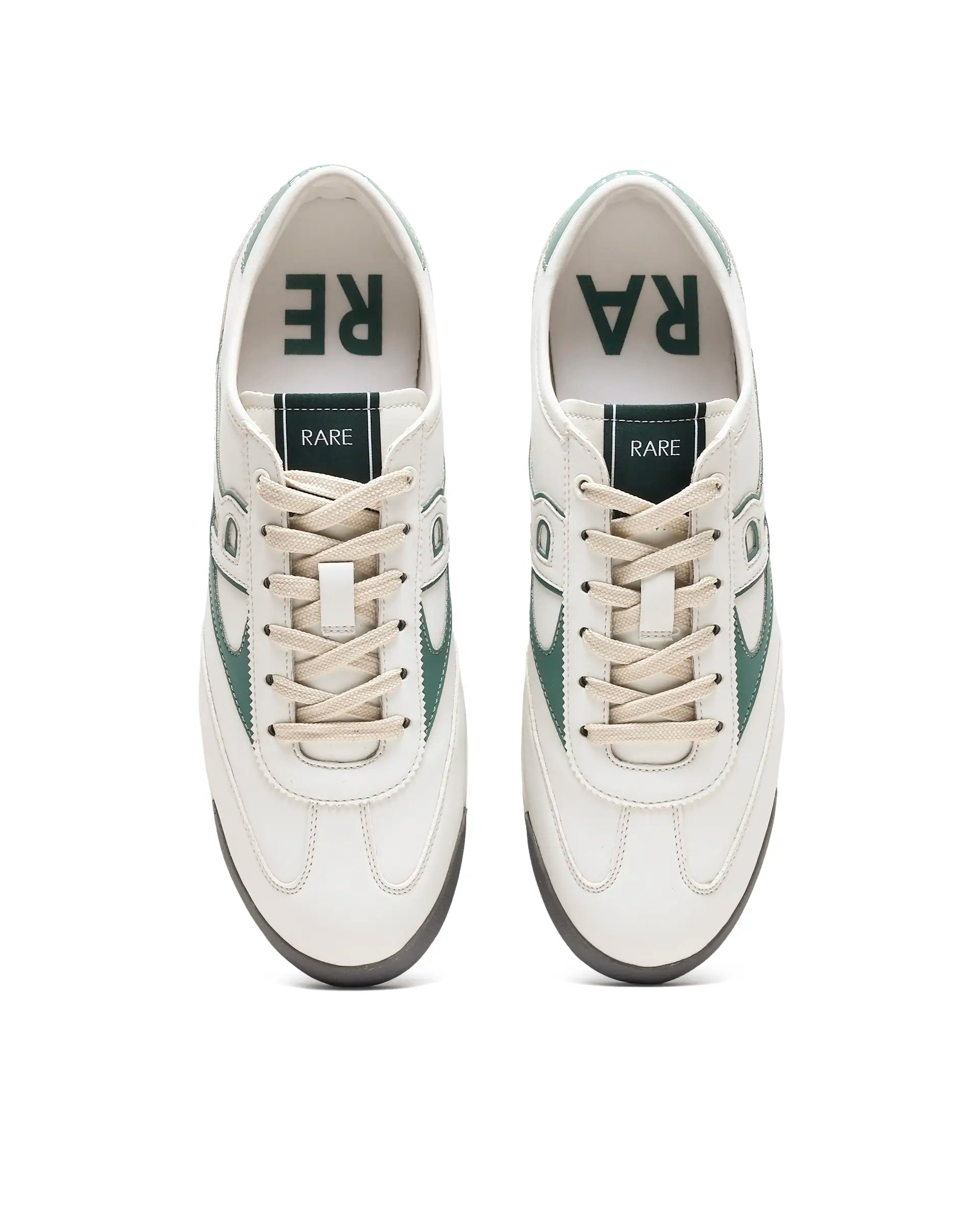 Rare Rabbit Men's Sozo Green Micro Fiber Leather Sneaker