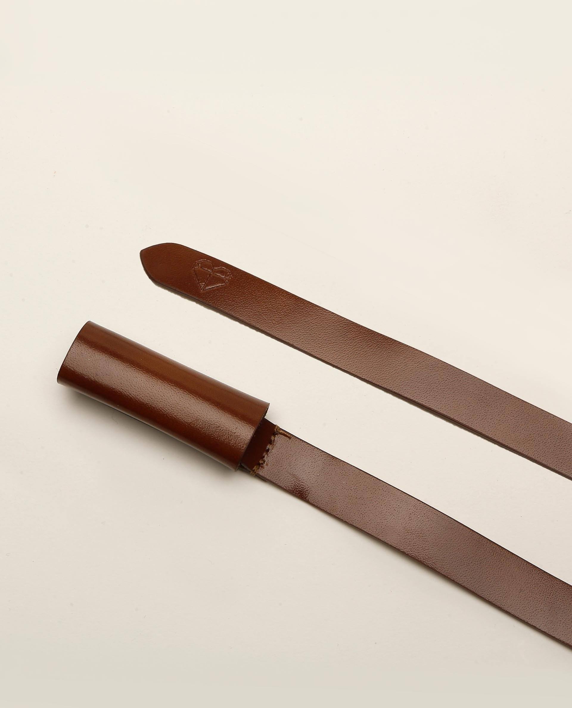 Spainish-Womens Leather Belt -Tan