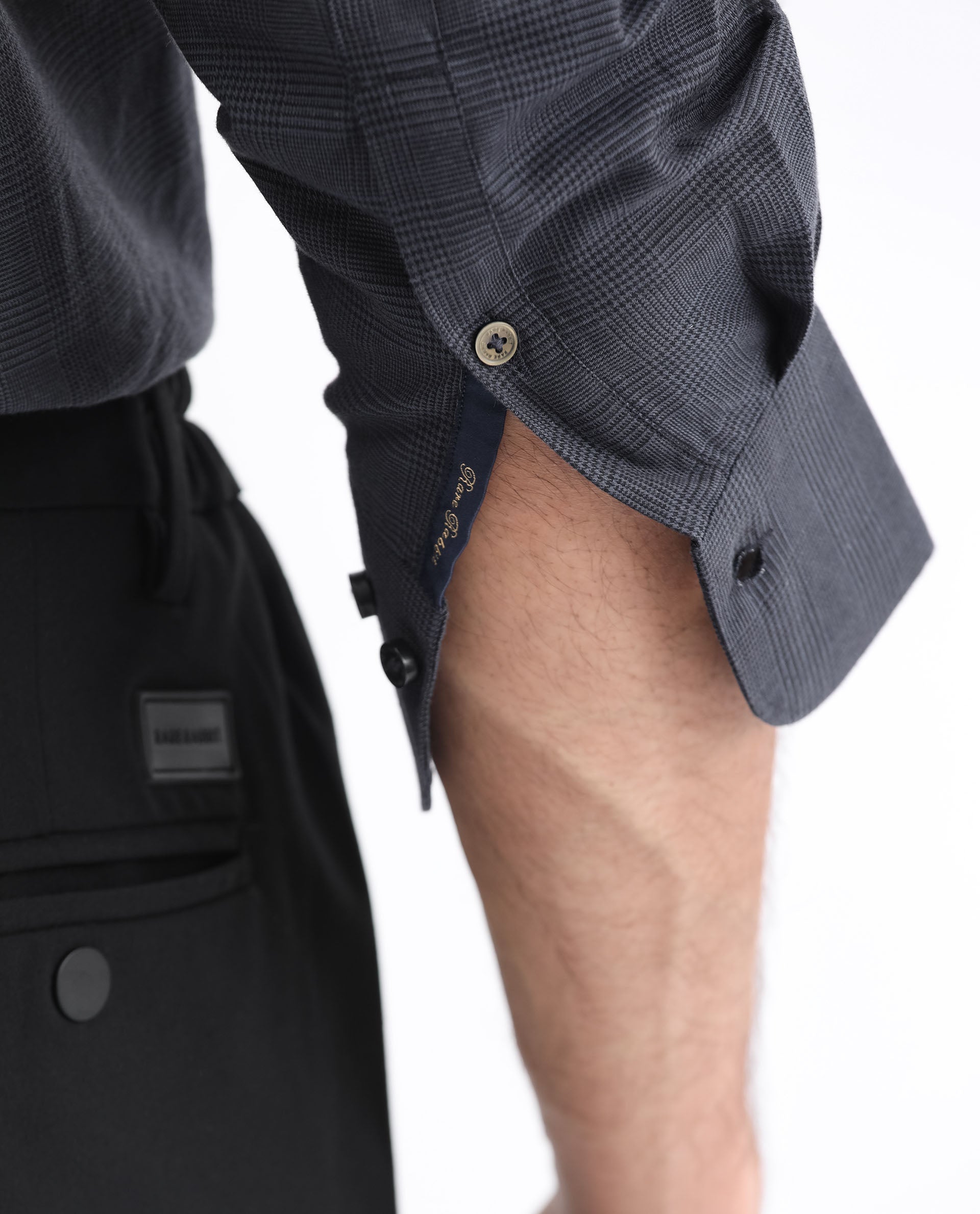 Rare Rabbit Men's Stark Black Full Sleeves Checks Print Shirt