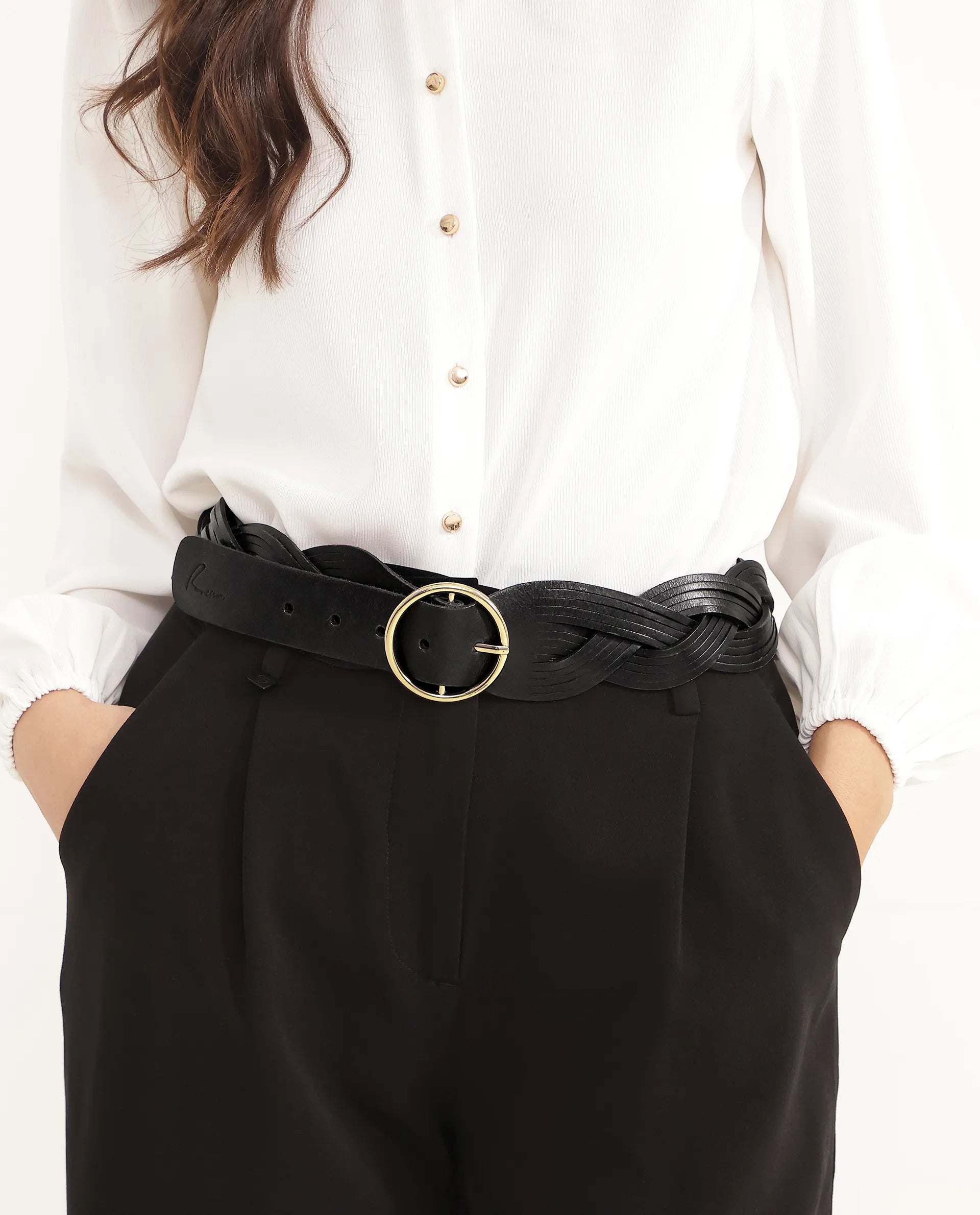 Rareism Women Sterling Black Belt