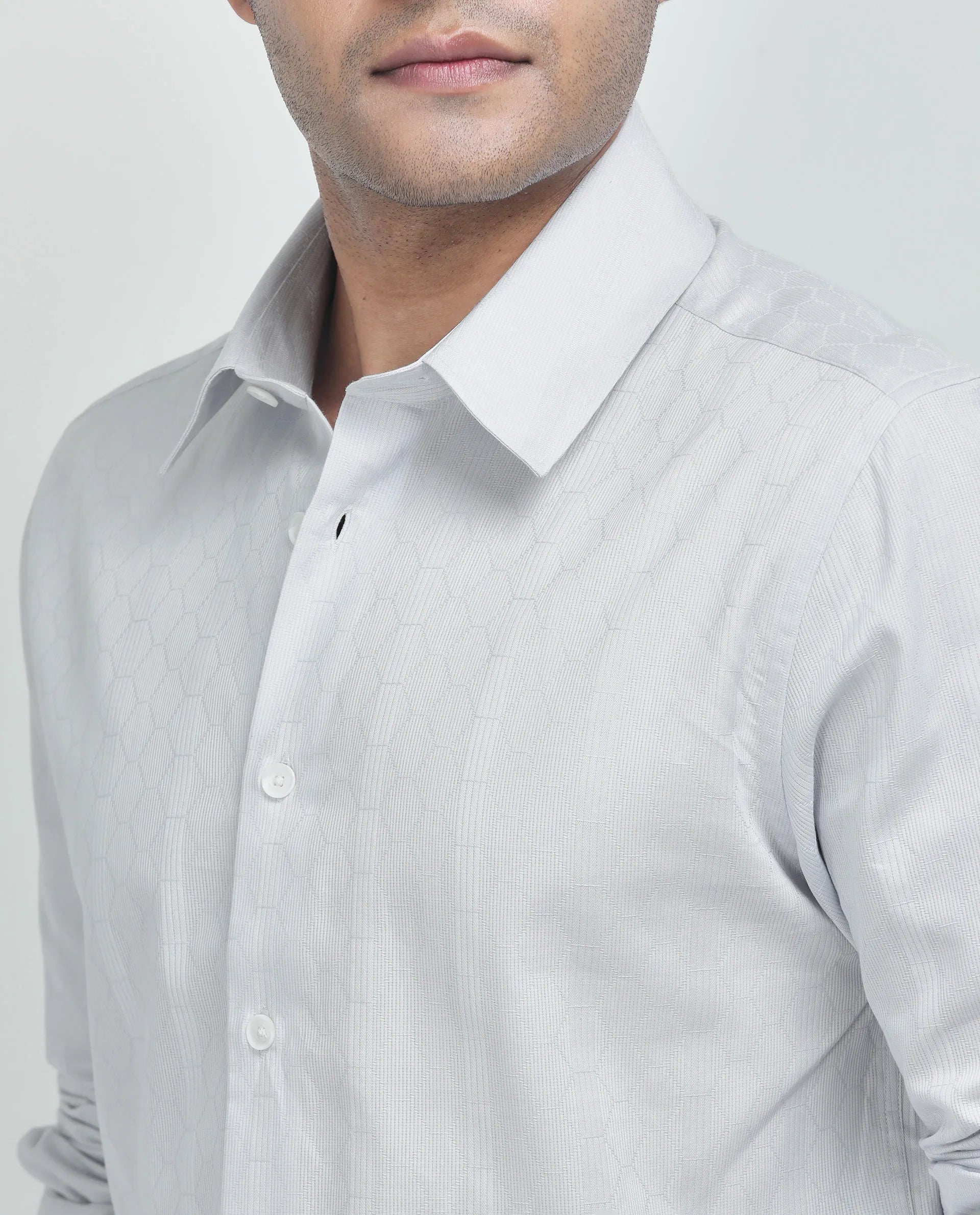 Rare Rabbit Men's Struk Light Purple Cotton Fabric Full Sleeve Collared Neck Button Closure Printed Shirt