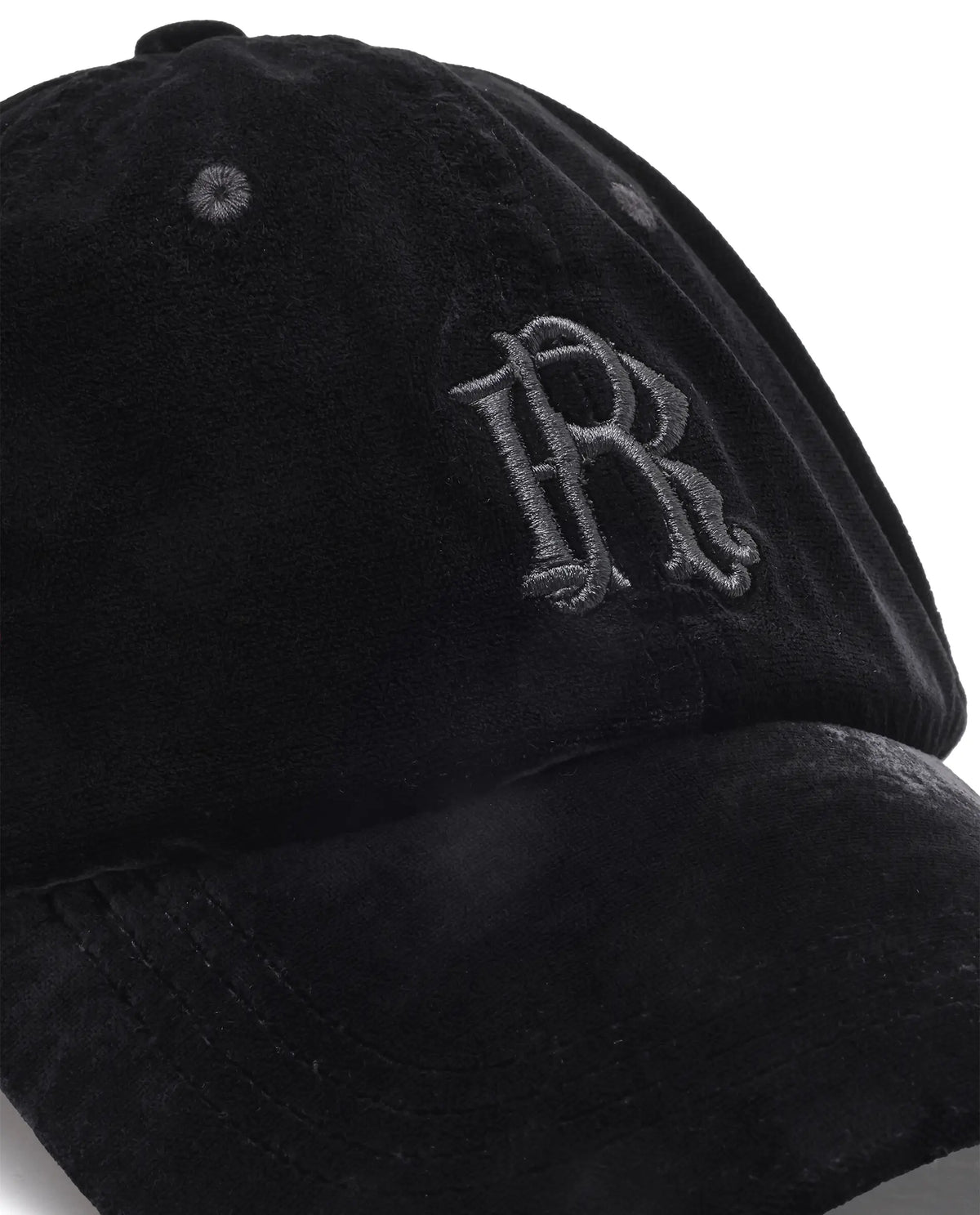 Rare Rabbit Men's Suev Black Polyester Regular Embroidered Cap