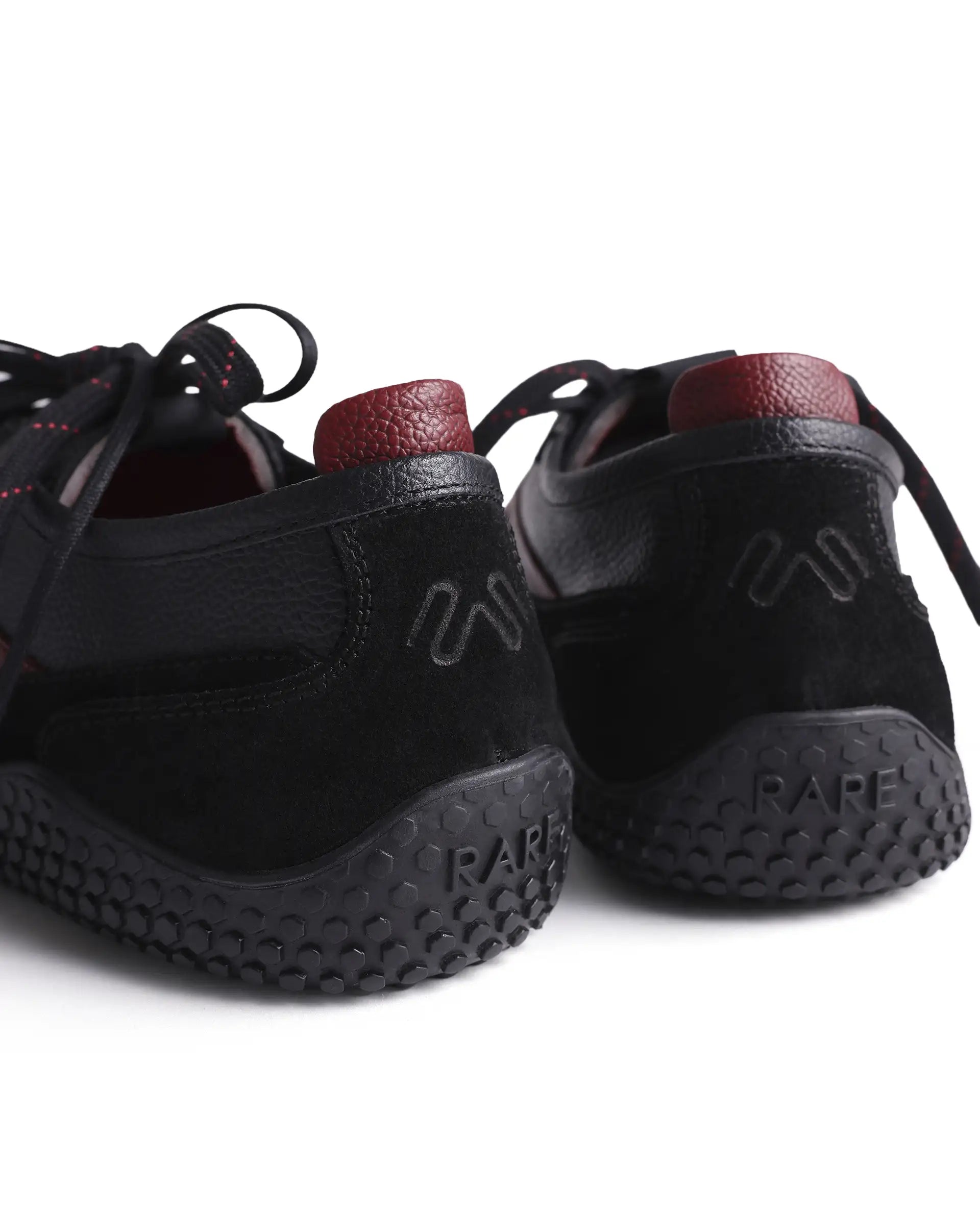 Rarez Men's Sugoi Membo Primary Black/Red Leather Regular Sneaker