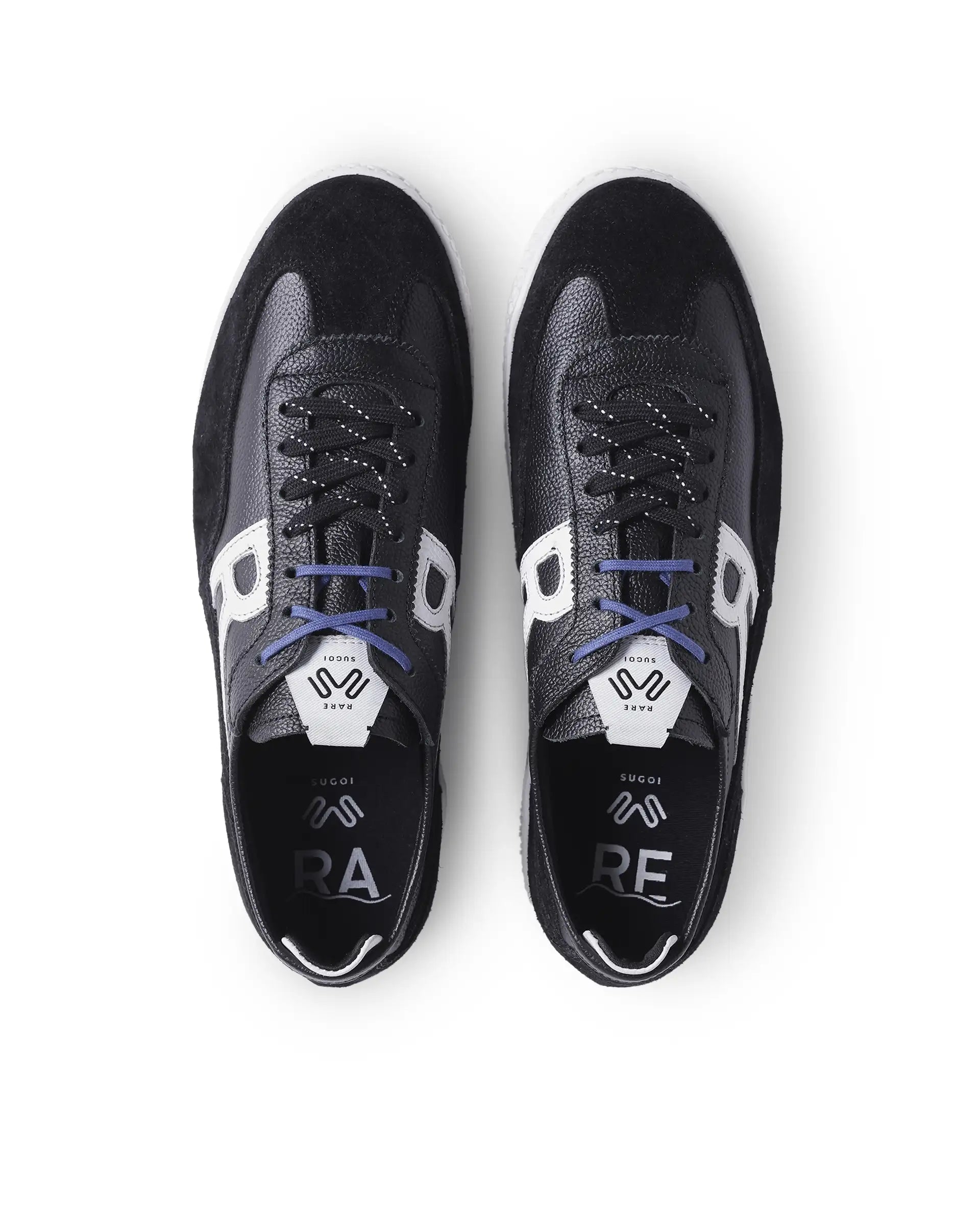 Rarez Men's Sugoi Membo Primary Black/White Leather Regular Sneaker