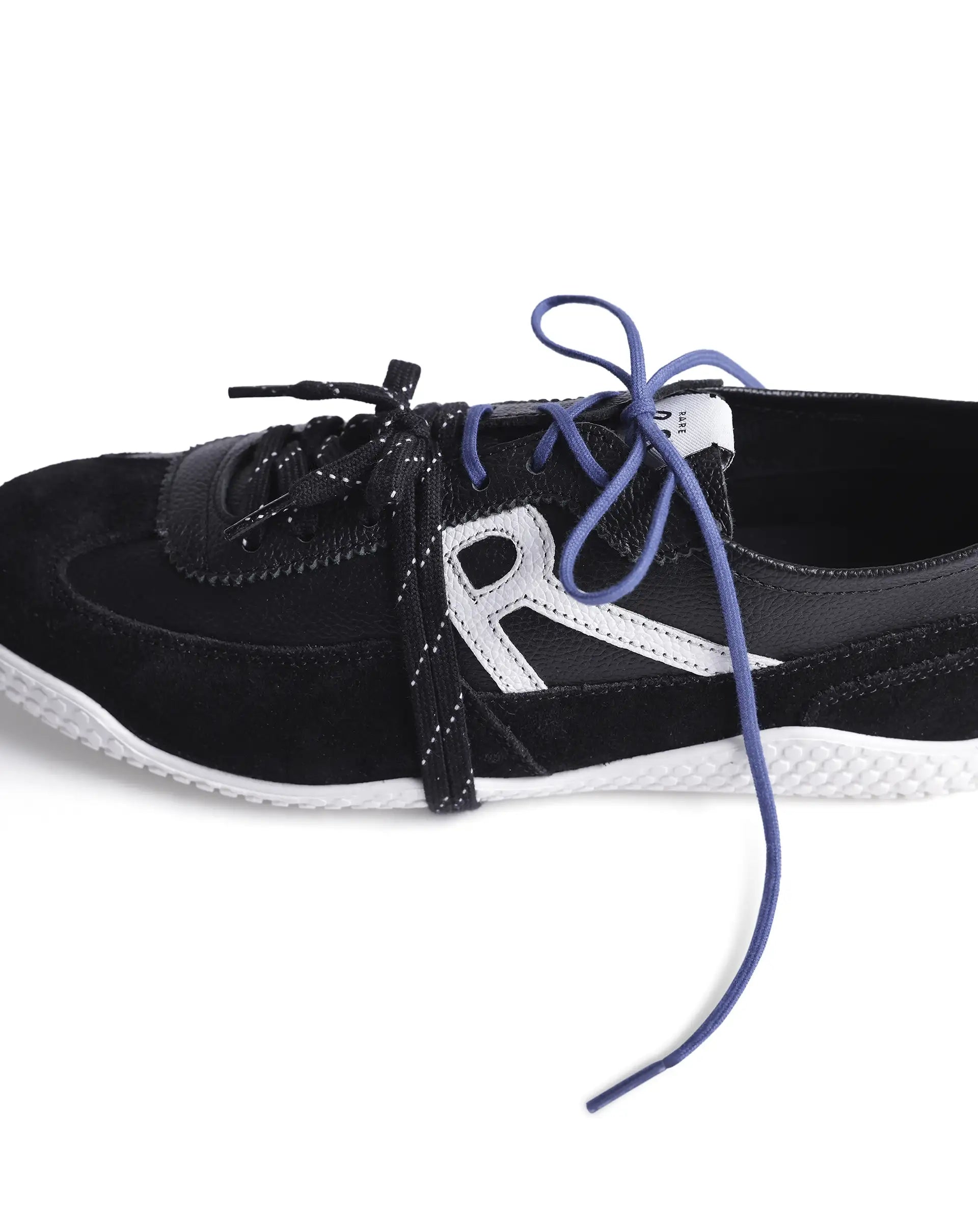 Rarez Men's Sugoi Membo Primary Black/White Leather Regular Sneaker
