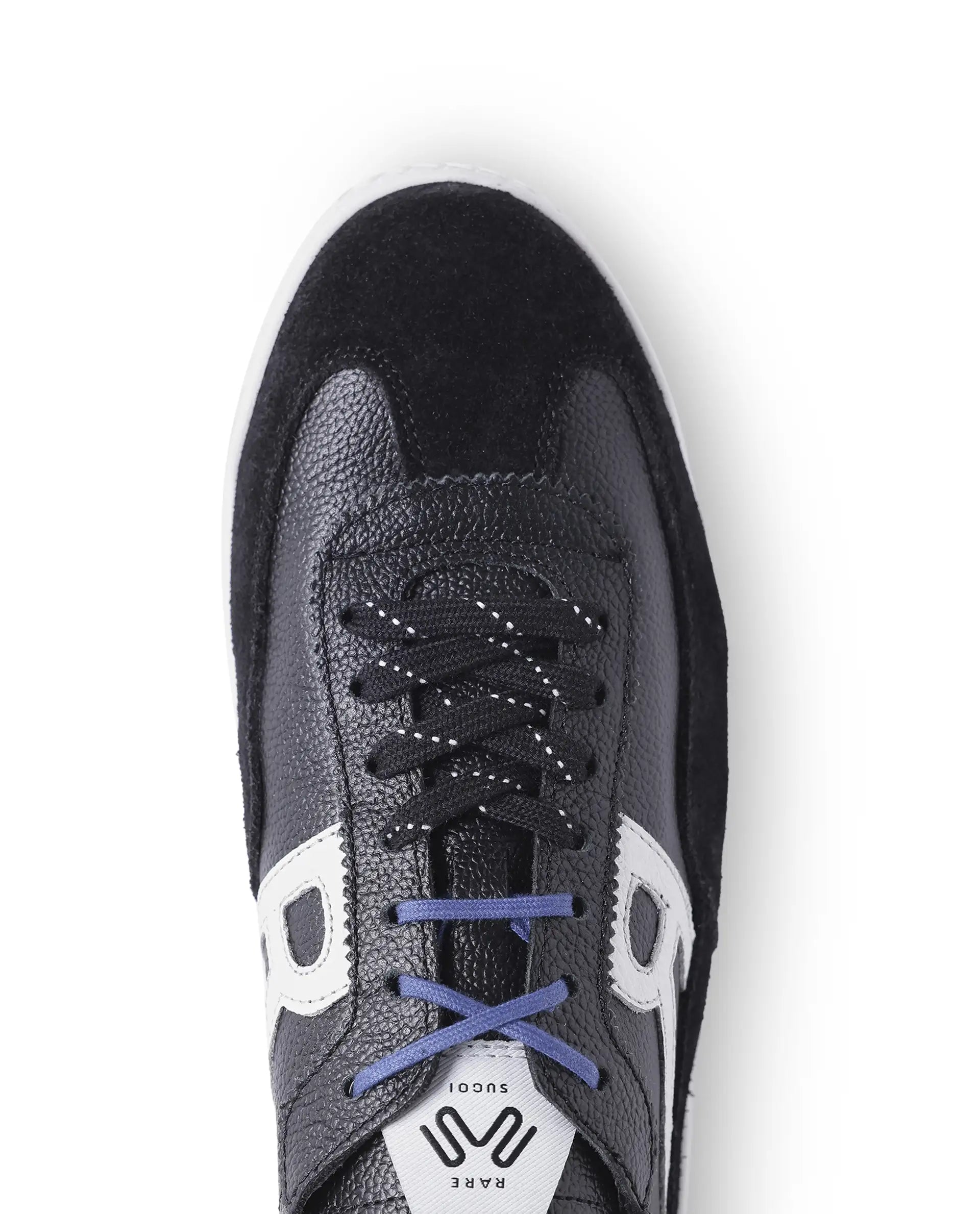 Rarez Men's Sugoi Membo Primary Black/White Leather Regular Sneaker