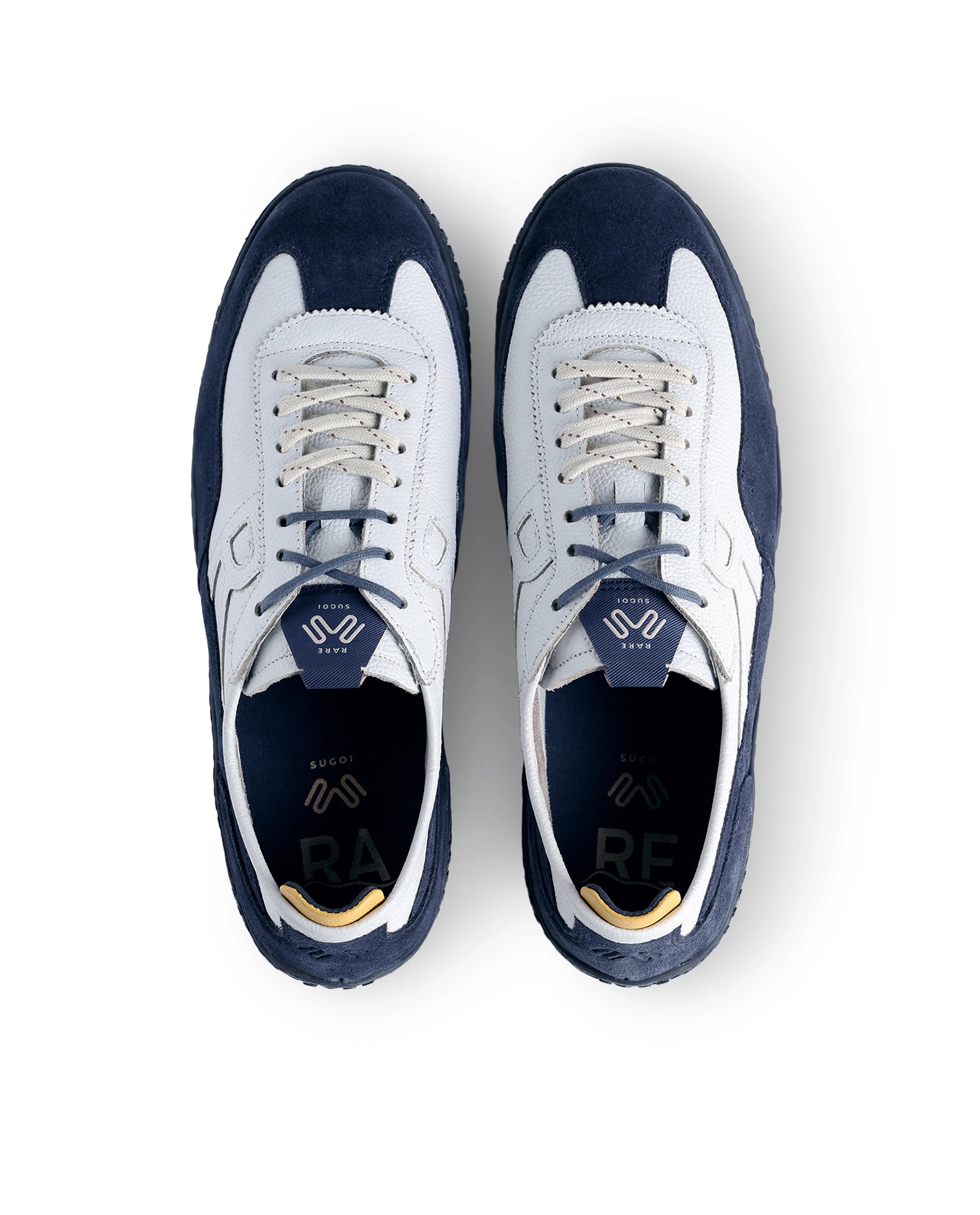 Rarez Men's Sugoi Membo Dark Blue Leather Regular Sneaker