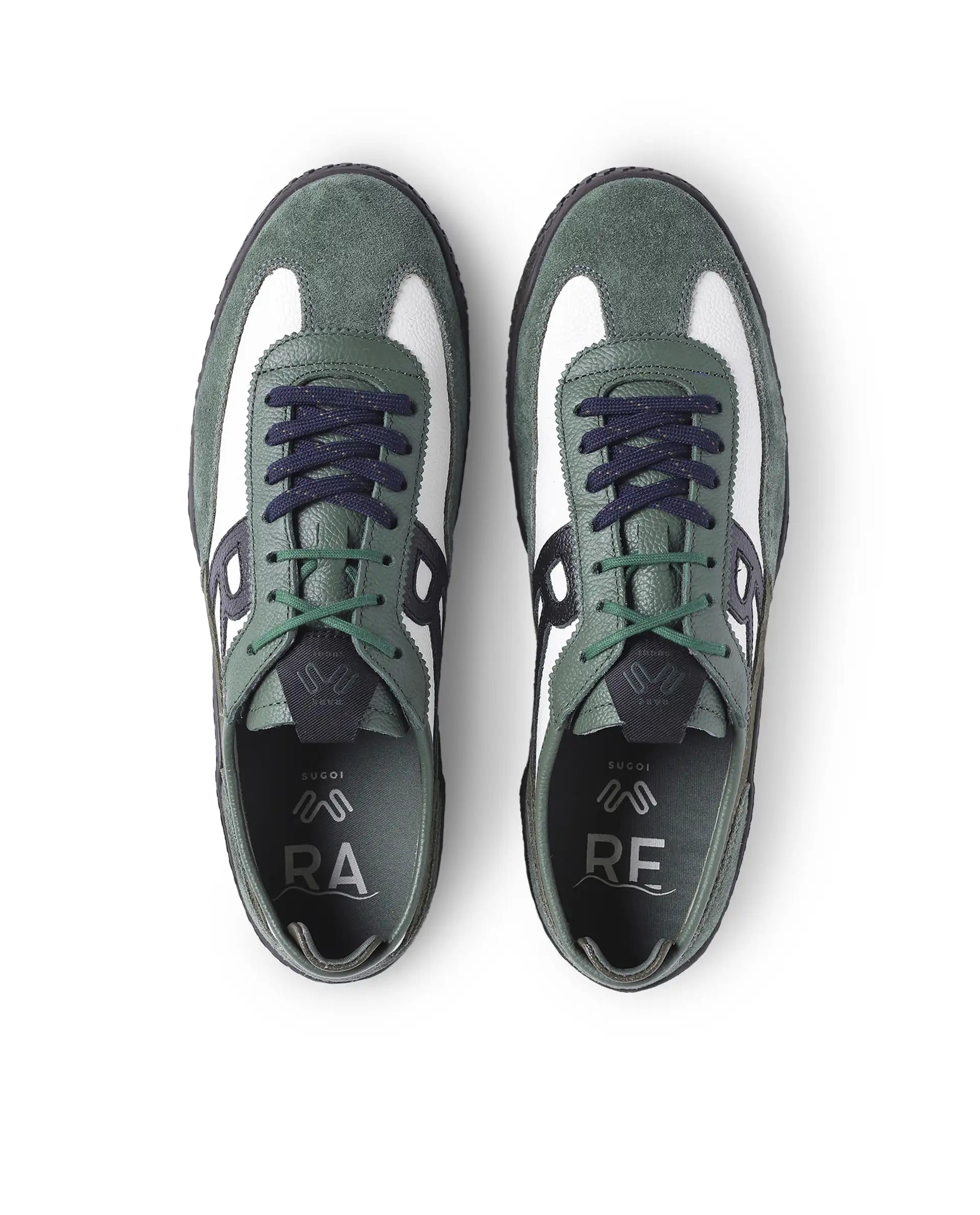 Rarez Men's Sugoi Membo Dark Green Leather Regular Sneaker