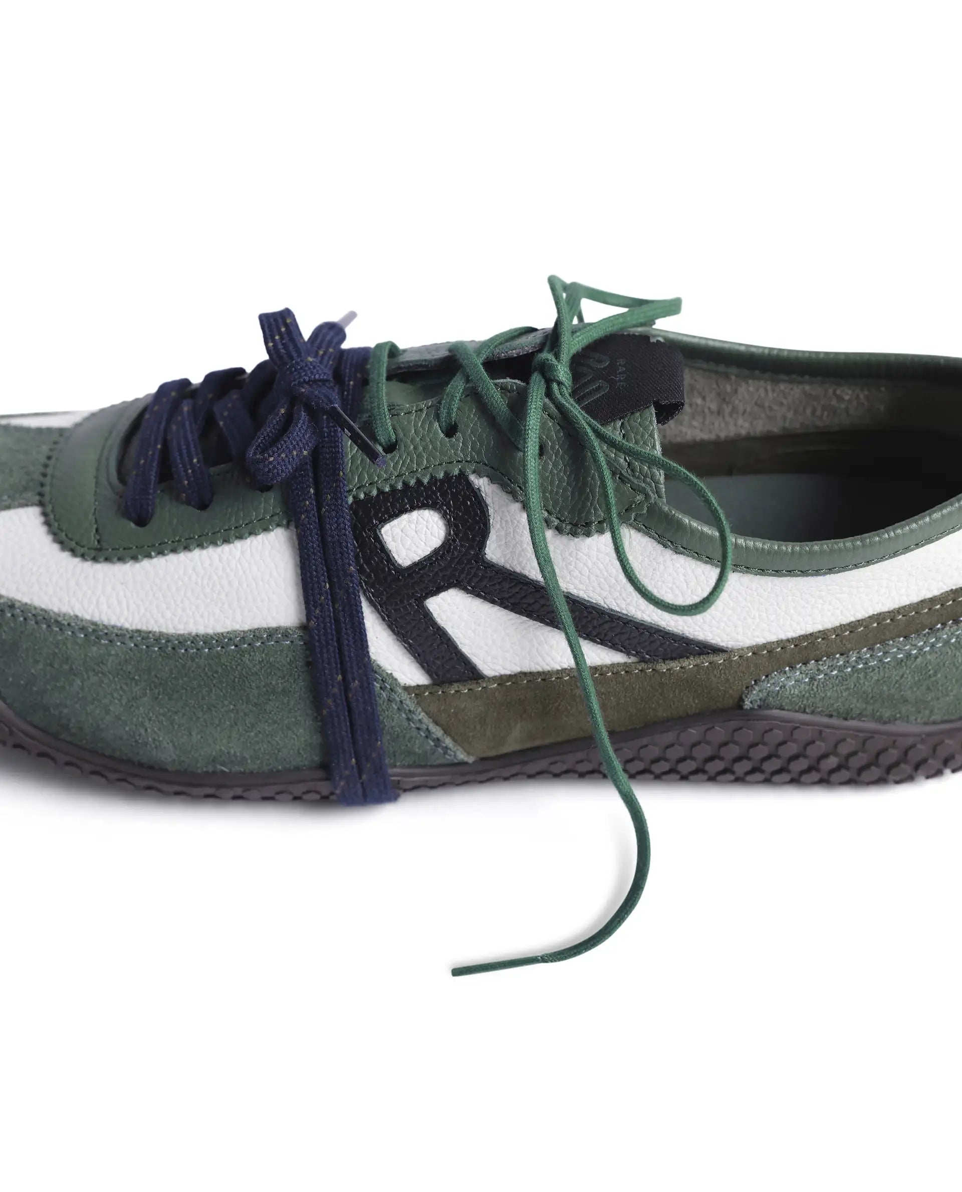 Rarez Men's Sugoi Membo Dark Green Leather Regular Sneaker
