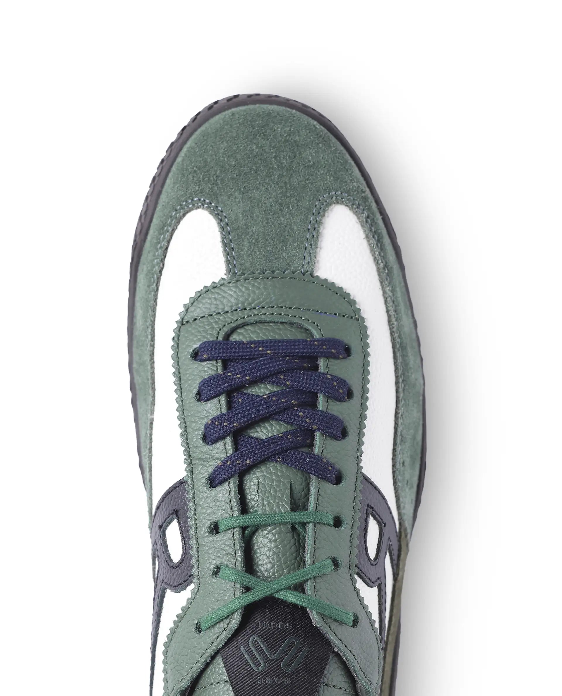 Rarez Men's Sugoi Membo Dark Green Leather Regular Sneaker