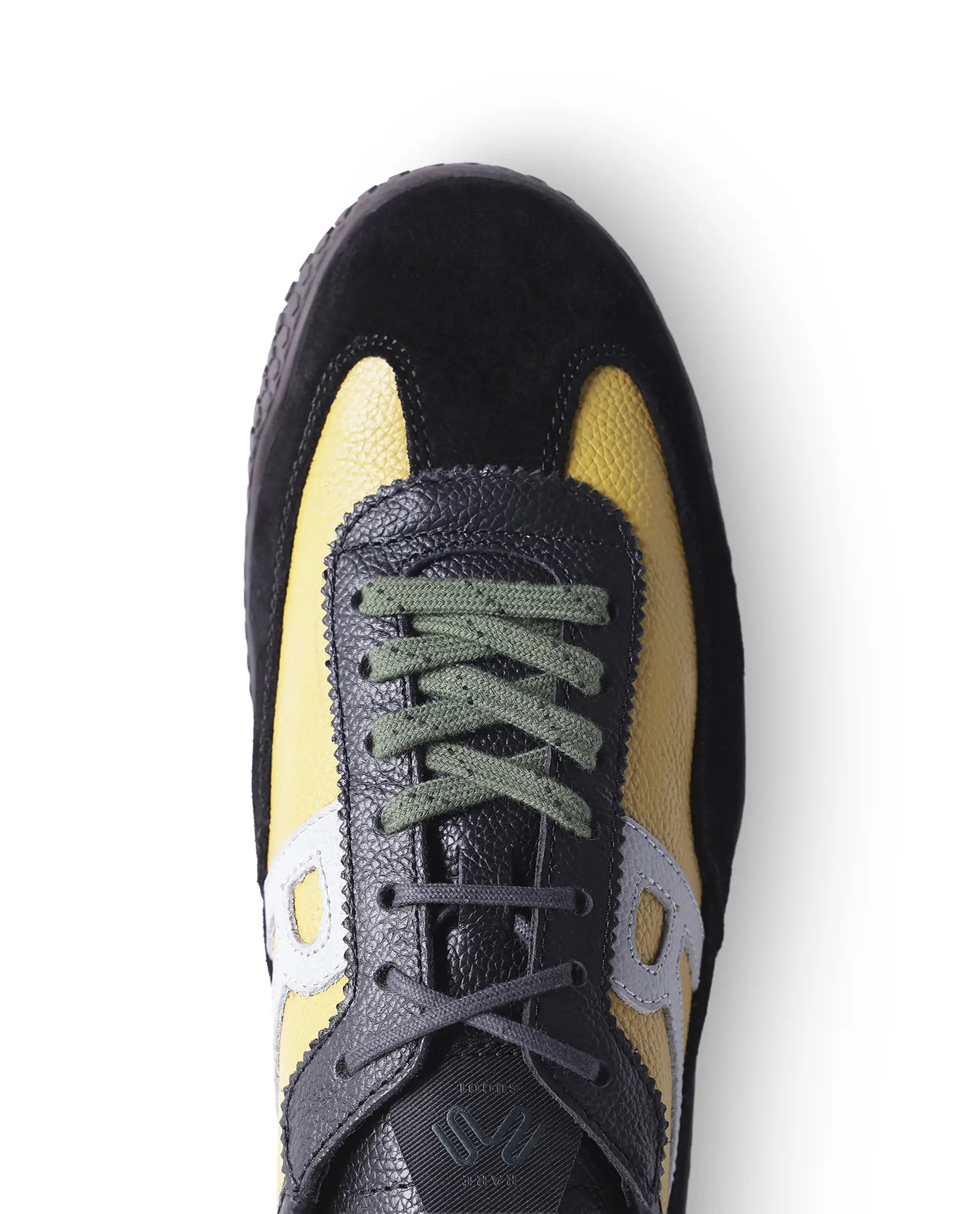 Rarez Men's Sugoi Membo Dark Yellow/Black Leather Regular Sneaker