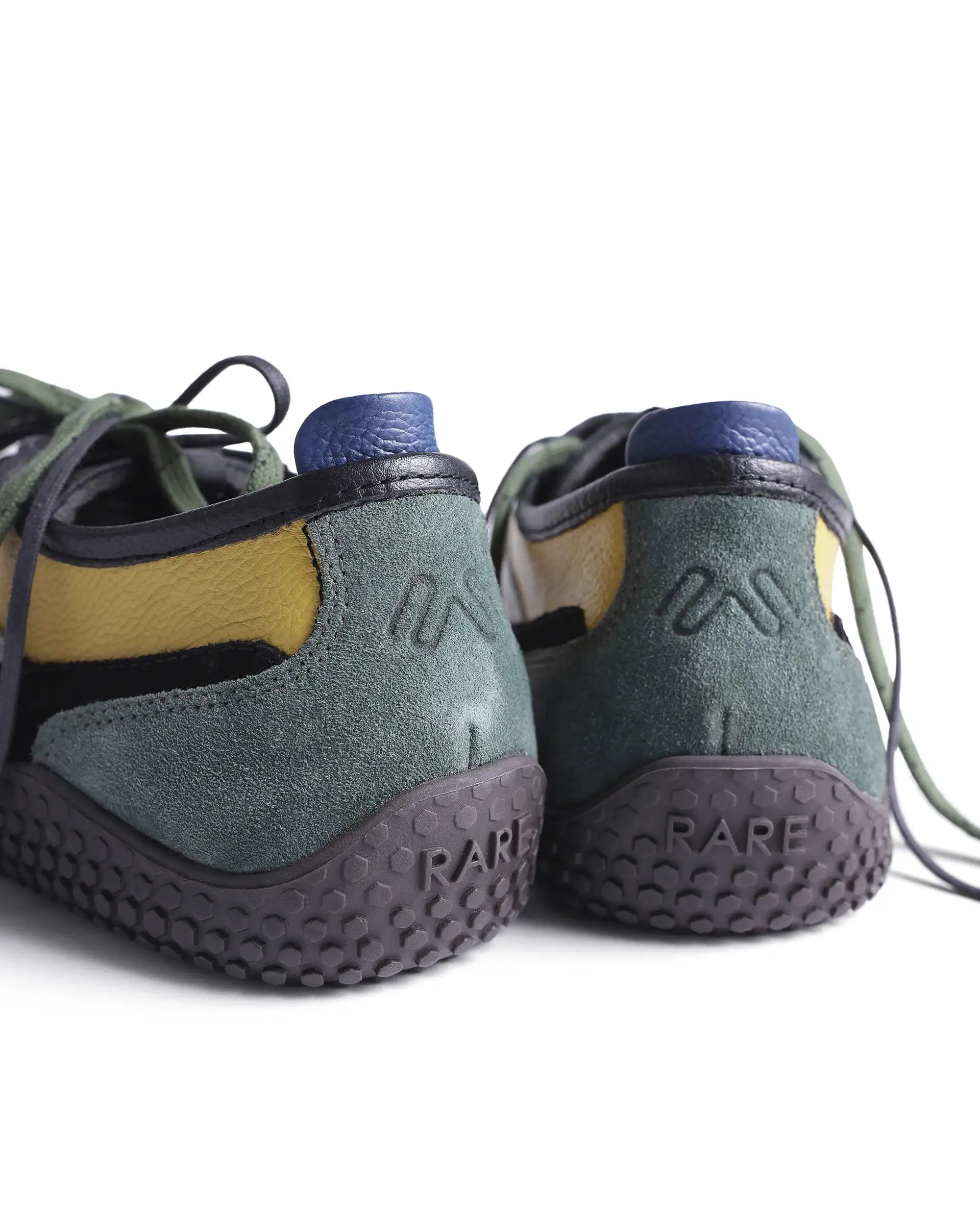 Rarez Men's Sugoi Membo Dark Yellow/Black Leather Regular Sneaker