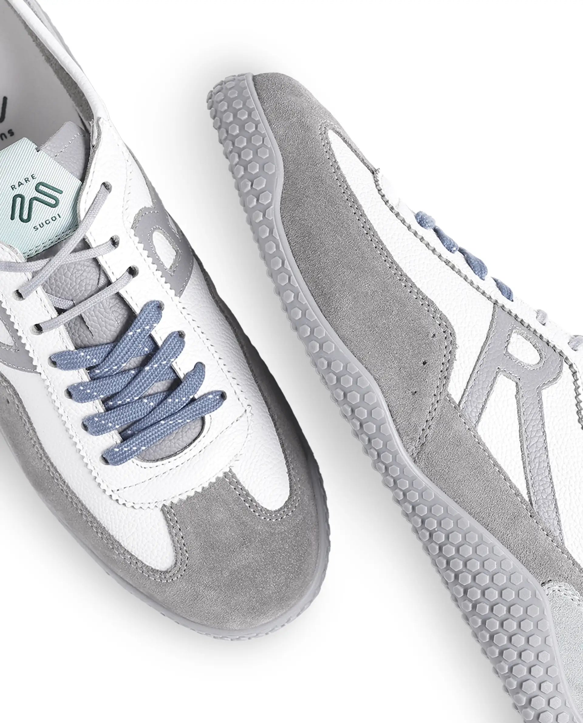 Rarez Men's Sugoi Membo Primary Grey/Sage Leather Regular Sneaker