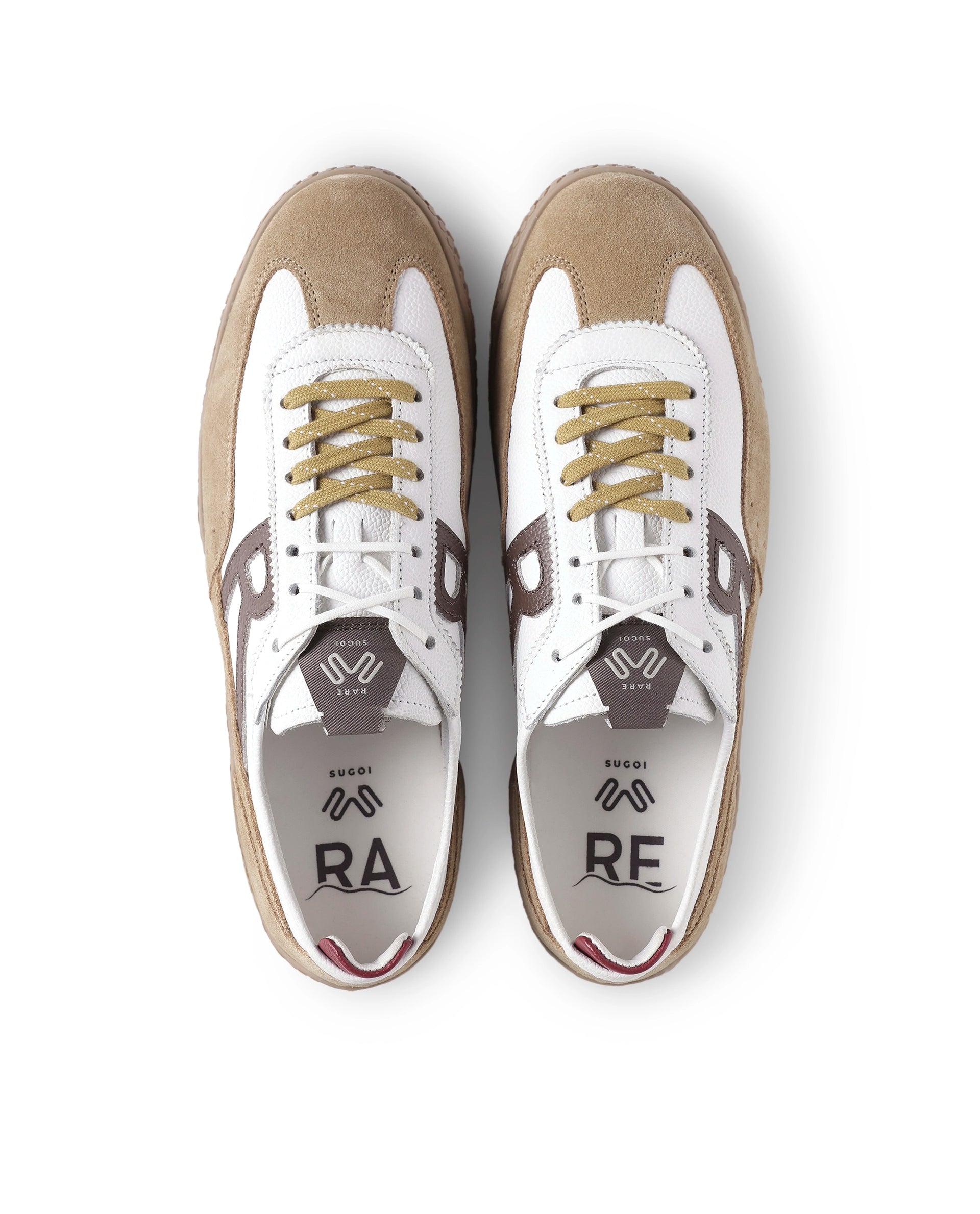 Rarez Men's Sugoi Membo Primary Khaki Leather Regular Sneaker