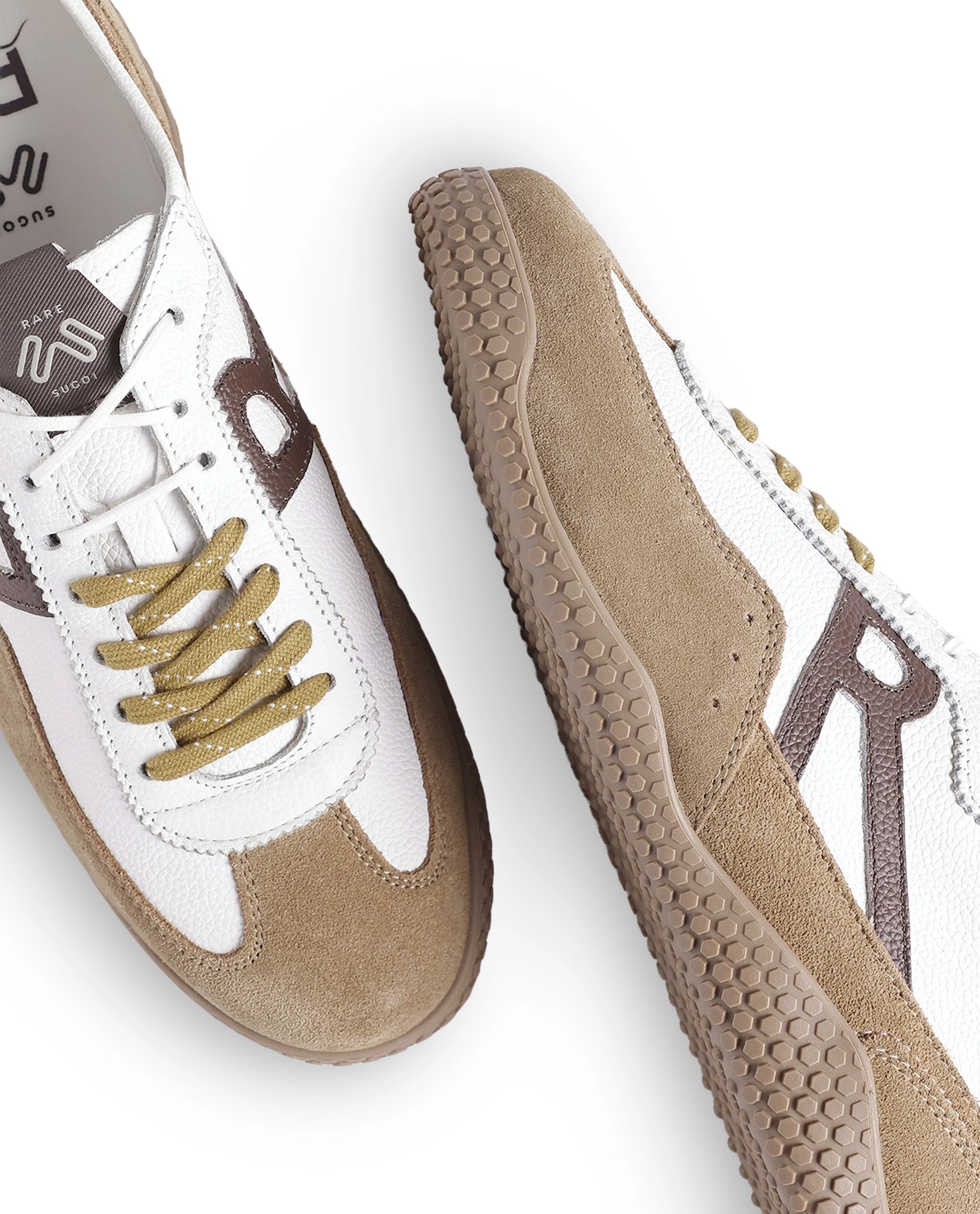 Rarez Men's Sugoi Membo Primary Khaki Leather Regular Sneaker