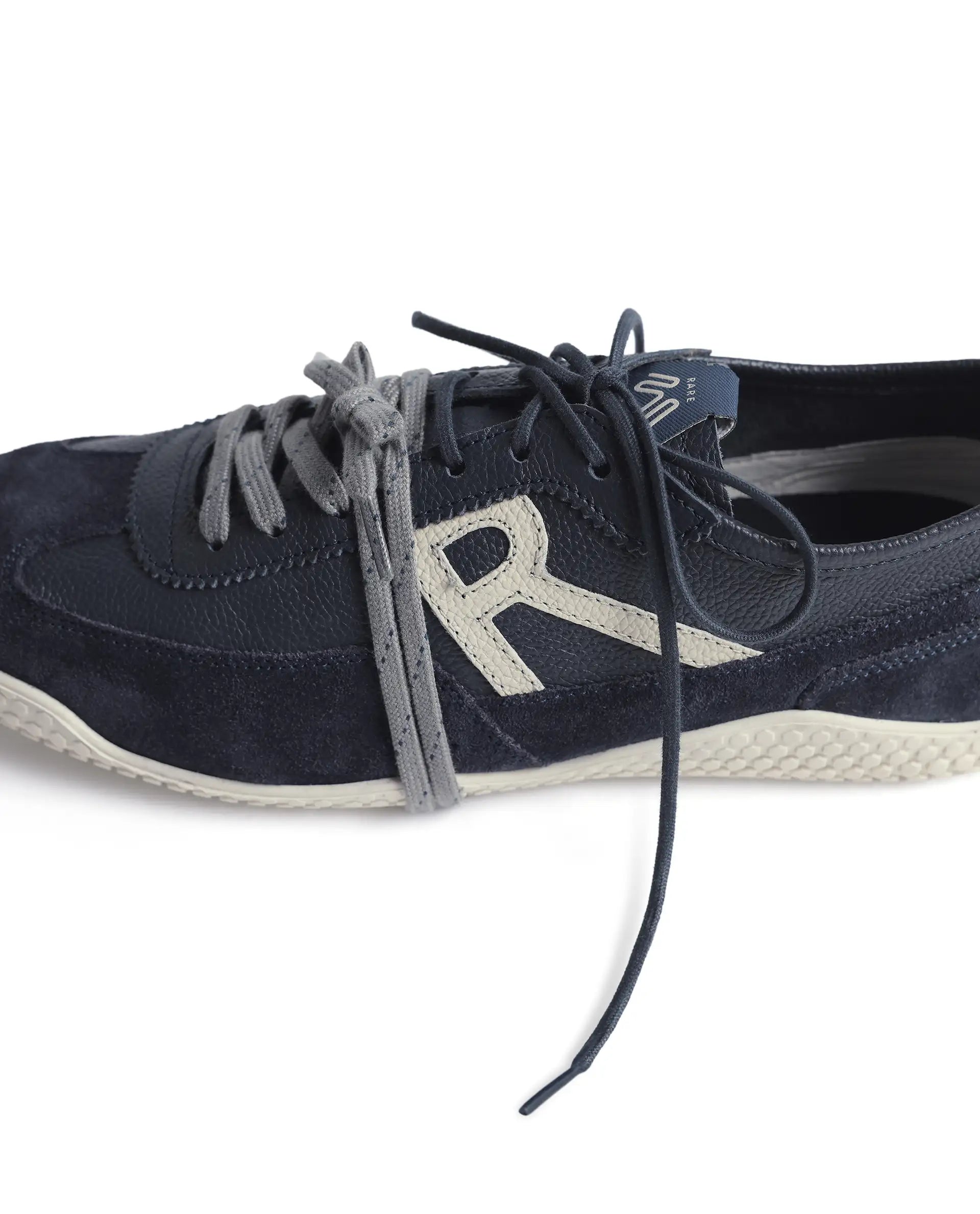 Rarez Men's Sugoi Membo Primary Navy/Ecru Leather Regular Sneaker