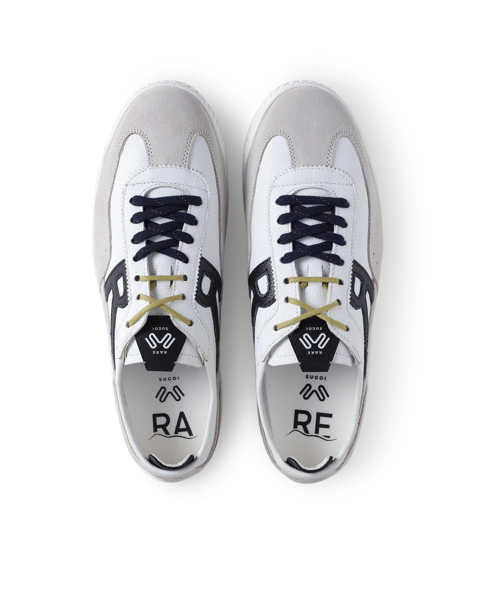 Rarez Men's Sugoi Membo Primary White/Black Leather Regular Sneaker