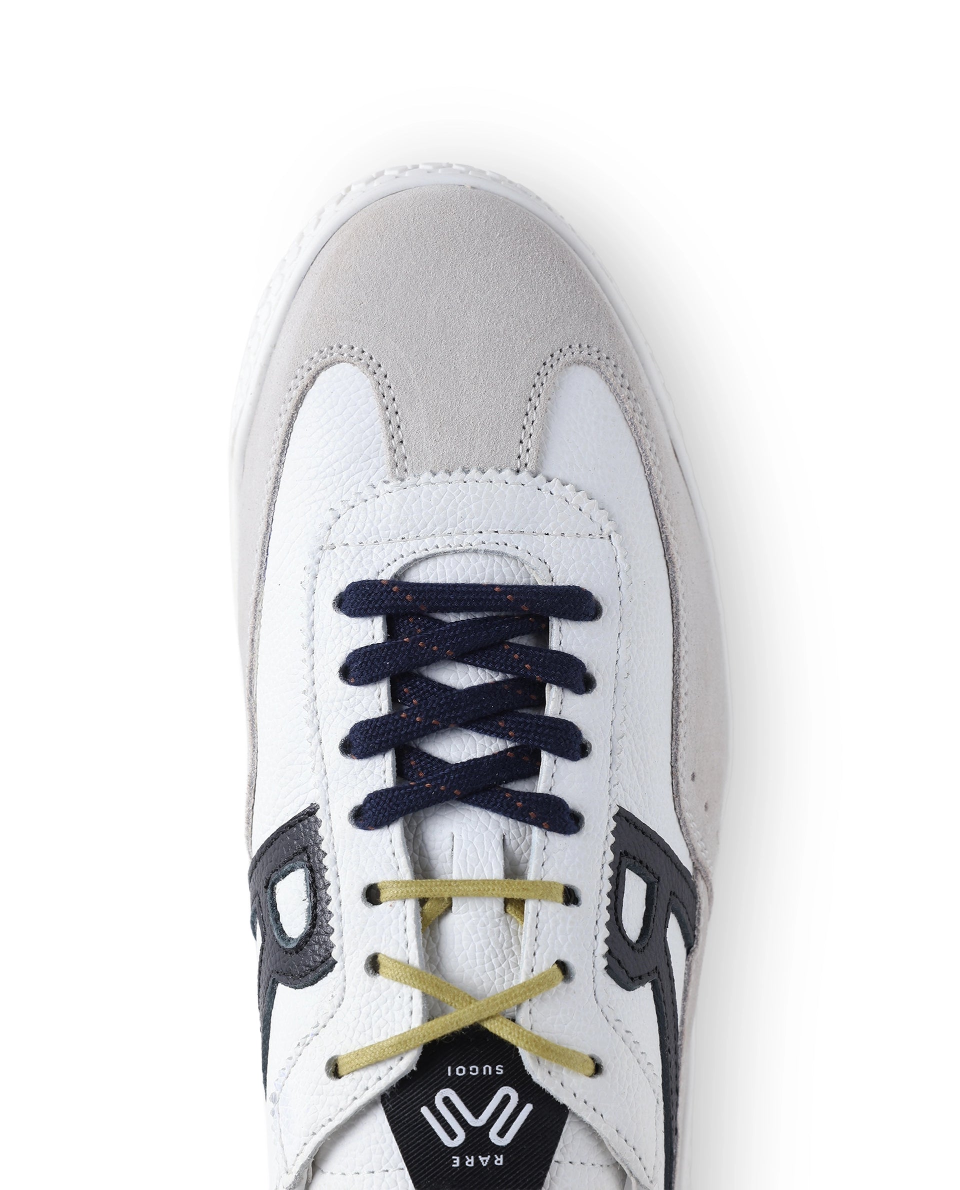 Rarez Men's Sugoi Membo Primary White/Black Leather Regular Sneaker