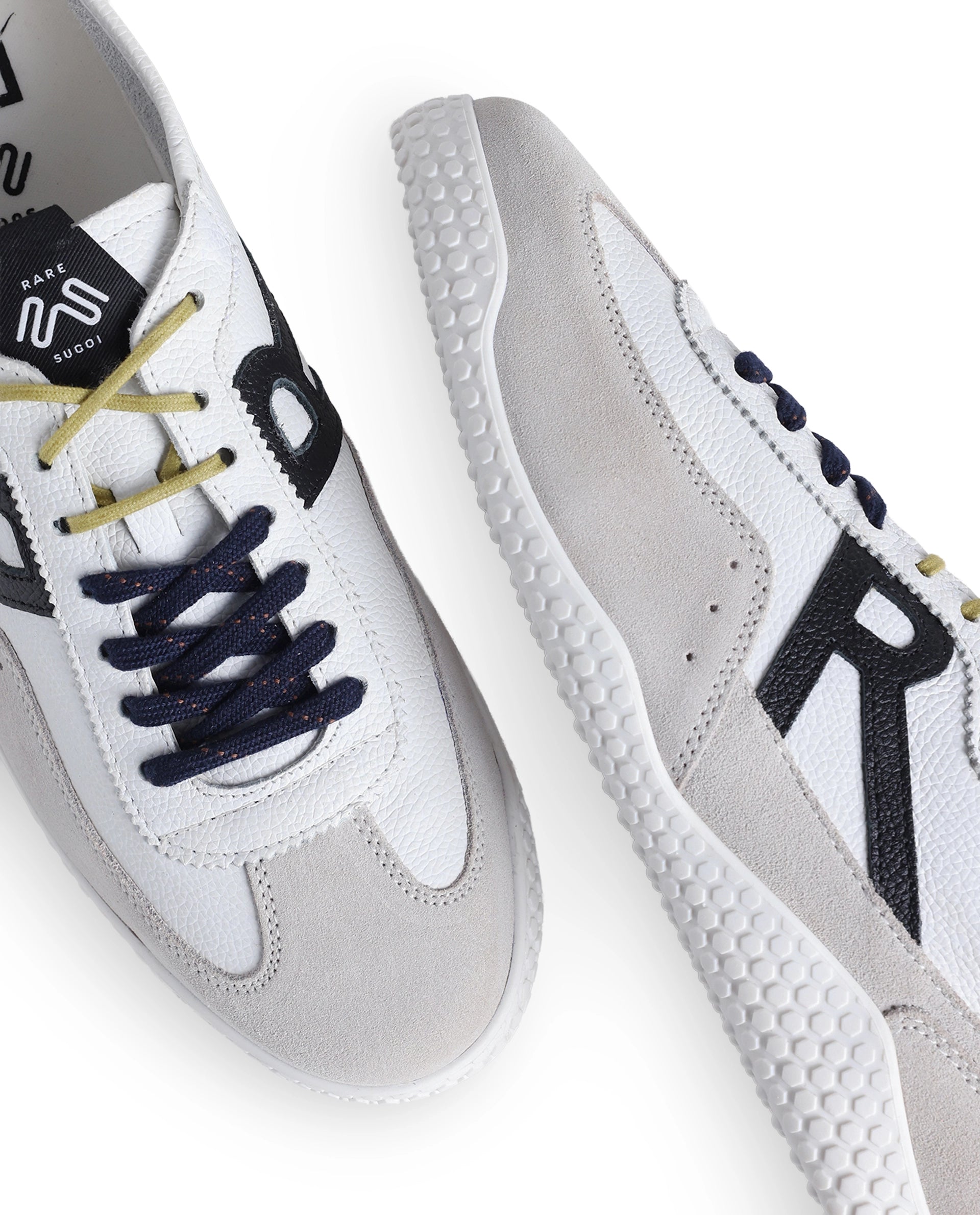 Rarez Men's Sugoi Membo Primary White/Black Leather Regular Sneaker