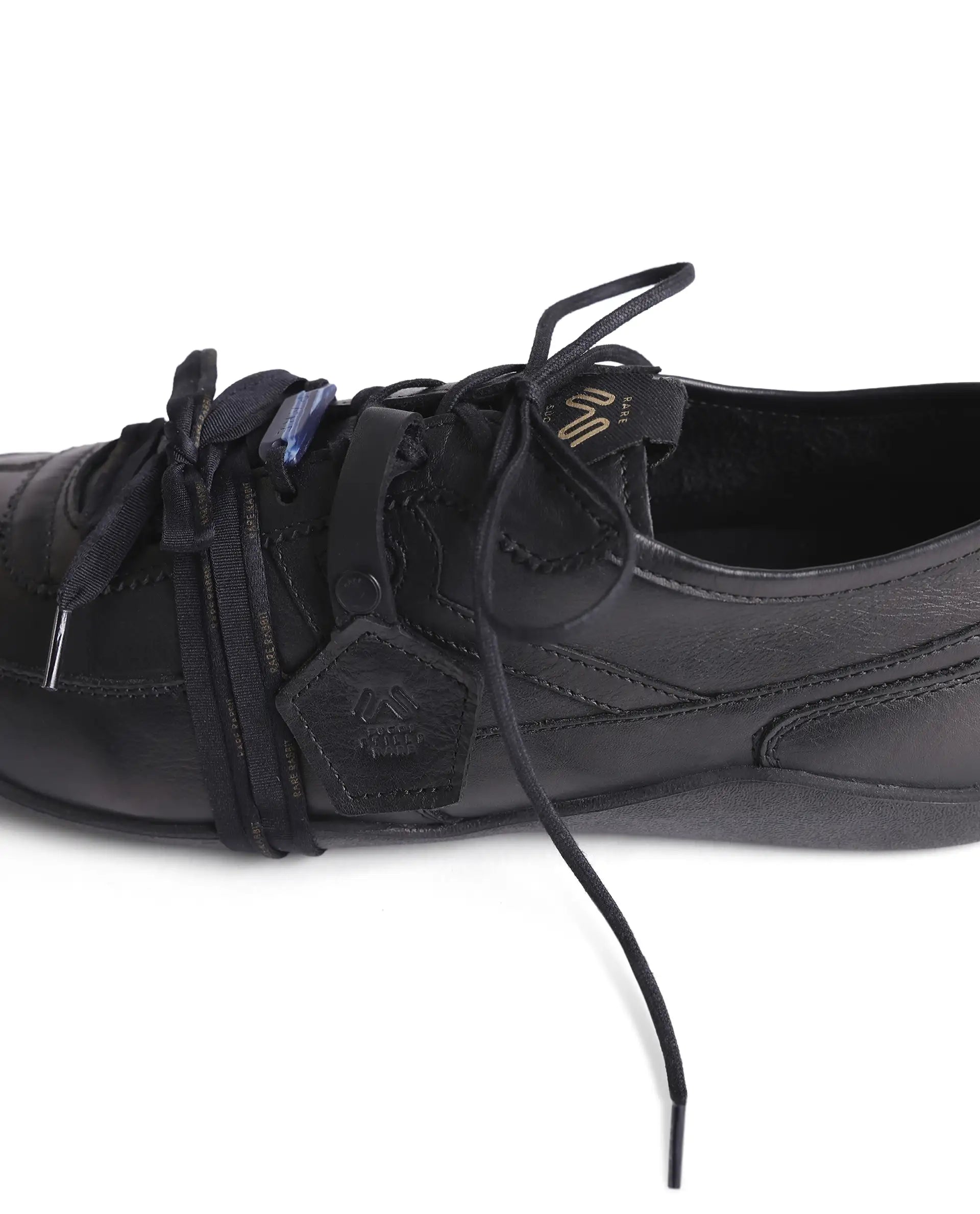 Rarez Men's Sugoi Still Primary Black Leather Regular RESERVE ZERO Sneaker