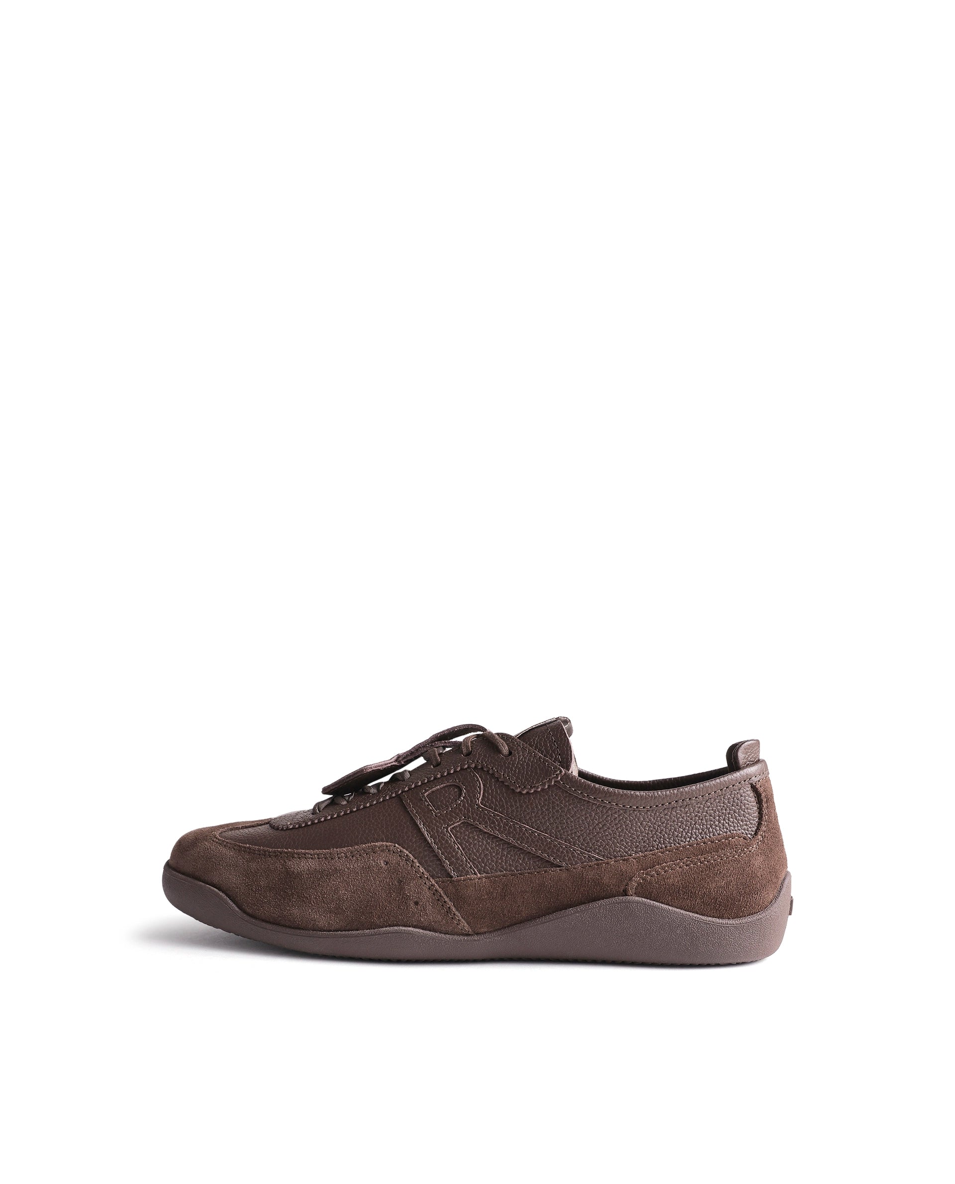 Rarez Men's Sugoi Still Primary Brown Leather Regular Sneaker