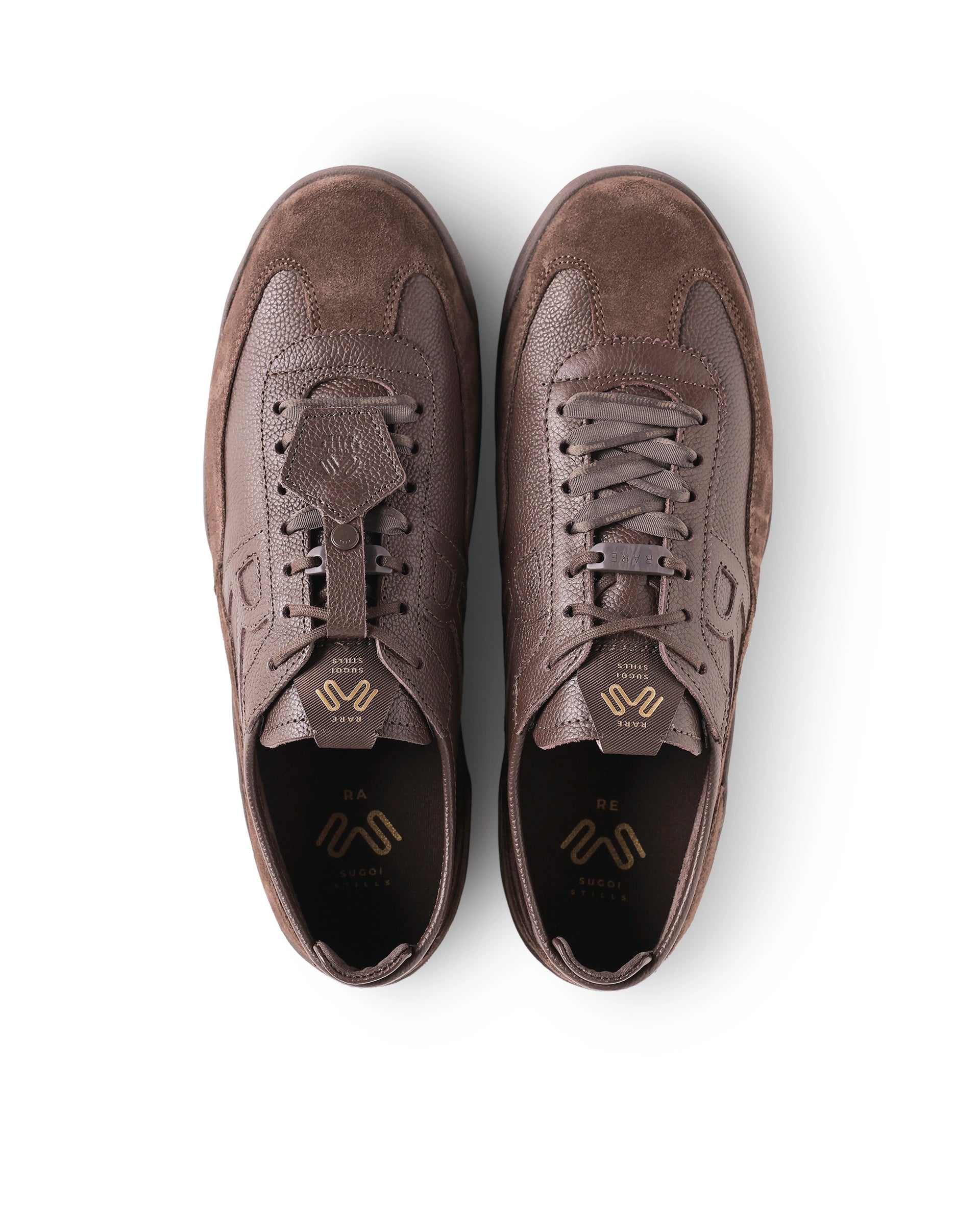 Rarez Men's Sugoi Still Primary Brown Leather Regular Sneaker