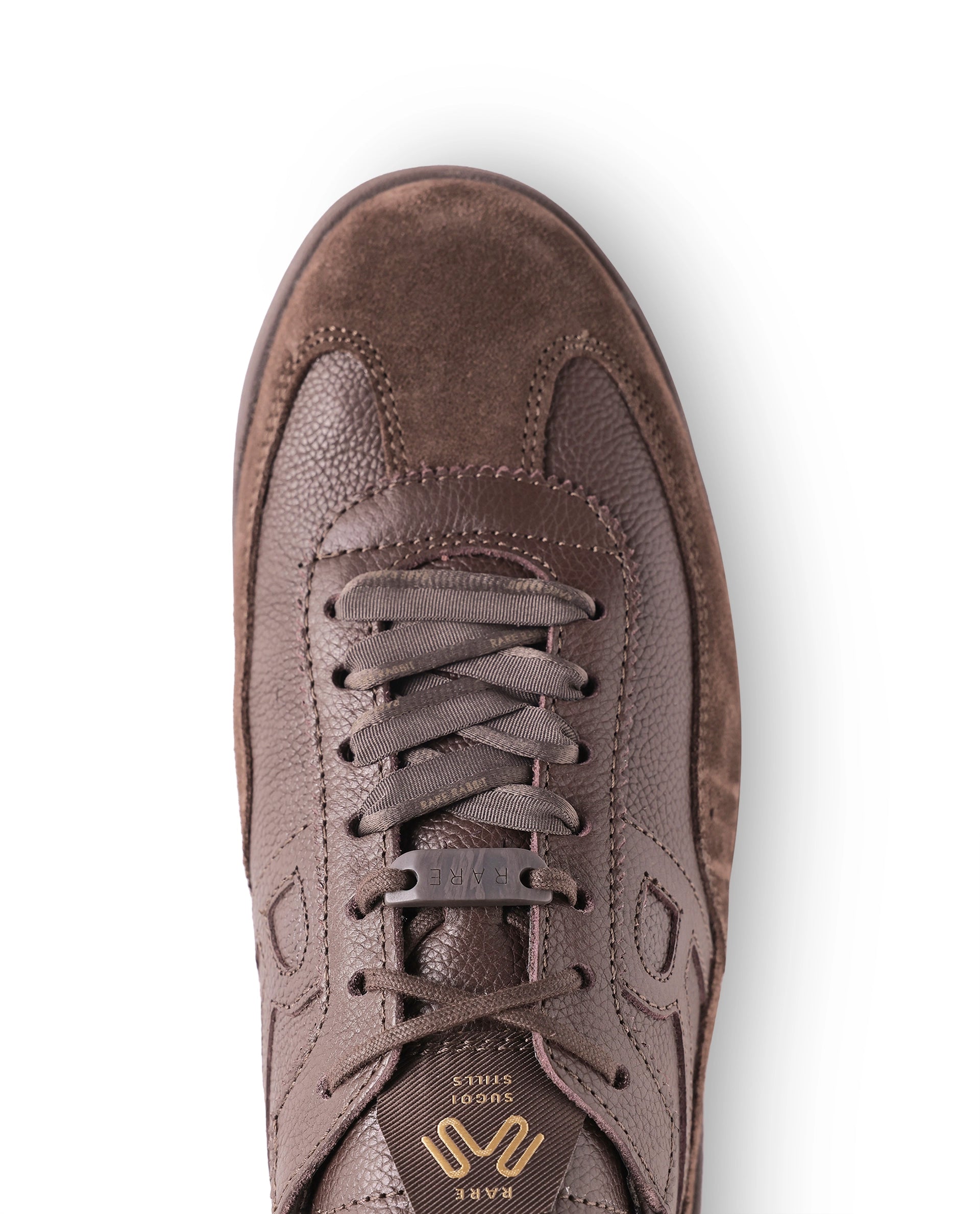 Rarez Men's Sugoi Still Primary Brown Leather Regular Sneaker