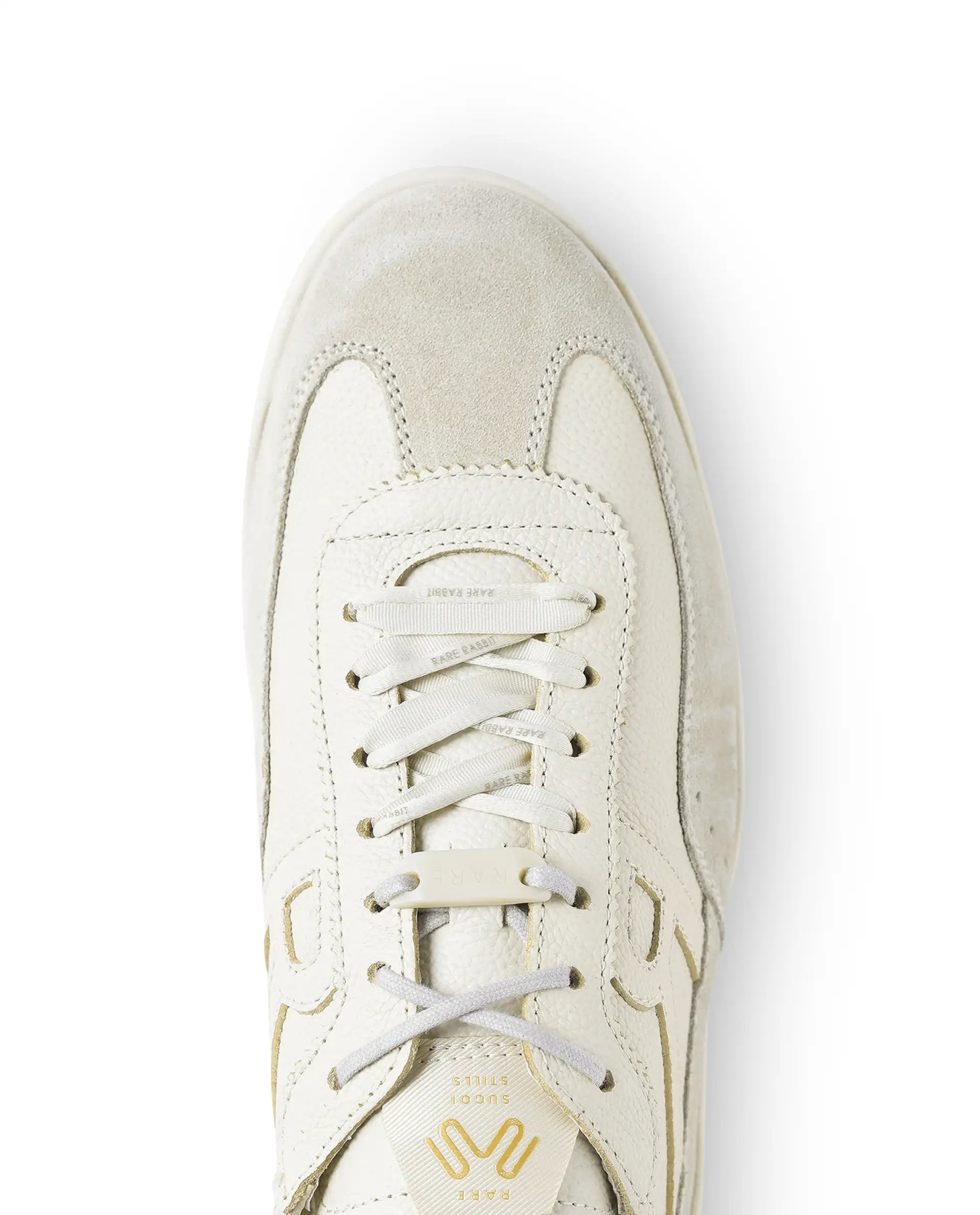 Rarez Men's Sugoi Still Light Butter Ecru Leather Regular Sneaker