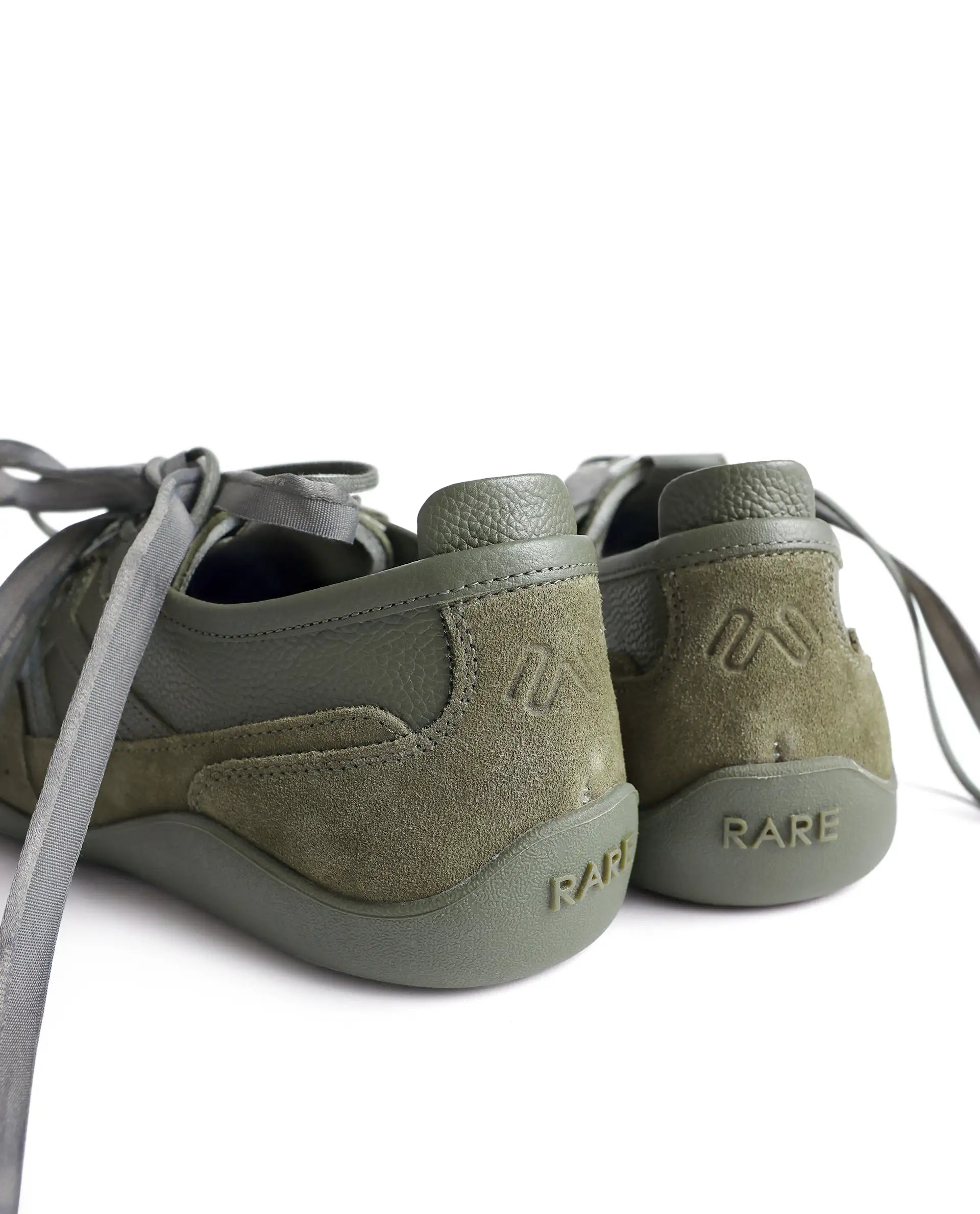 Rarez Men's Sugoi Still Primary Tent Olive Leather Regular Sneaker