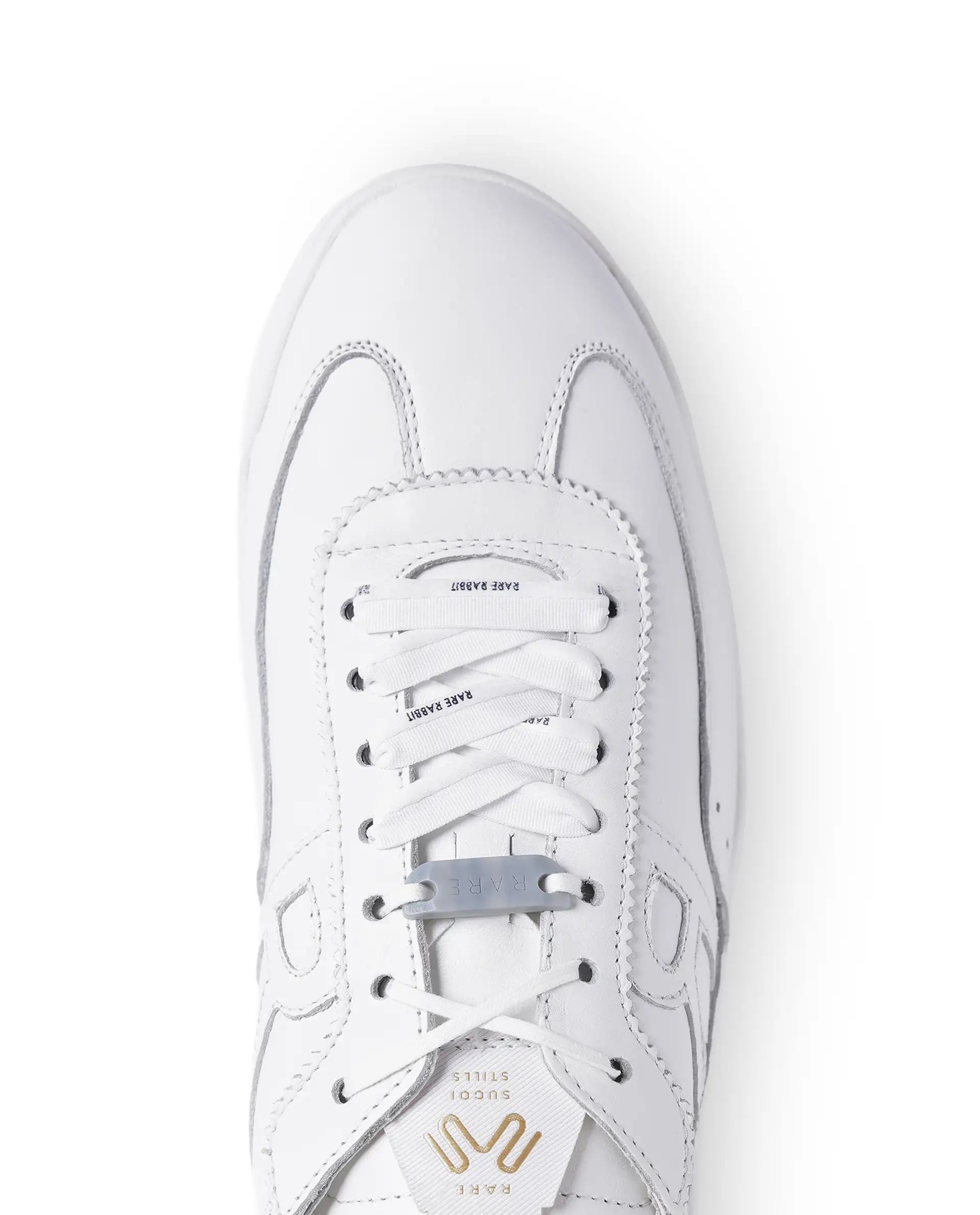 Rarez Men's Sugoi Still Primary White Leather Regular RESERVE ZERO Sneaker