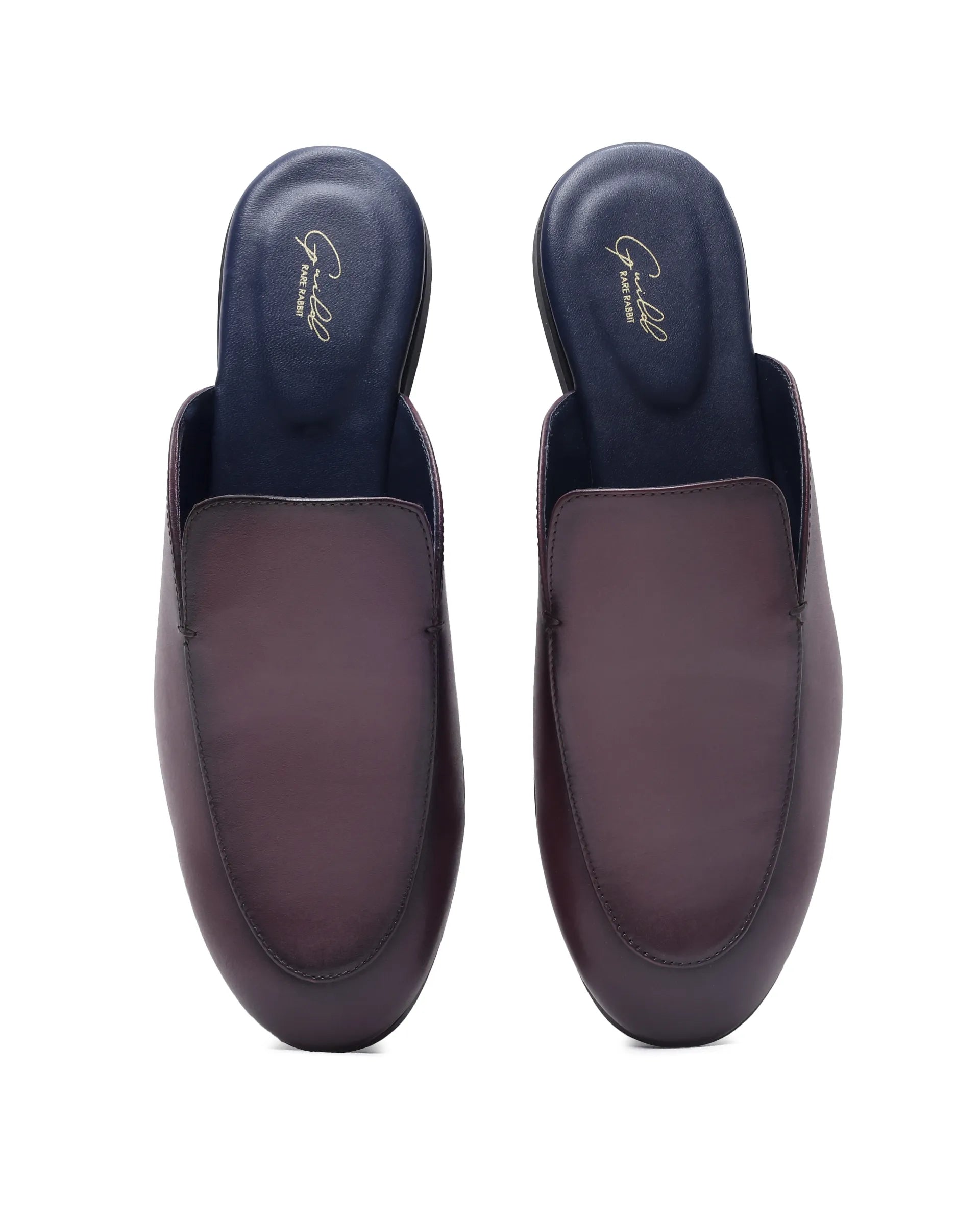 Rare Rabbit Men Sydney Burgundy Slip-On Mule