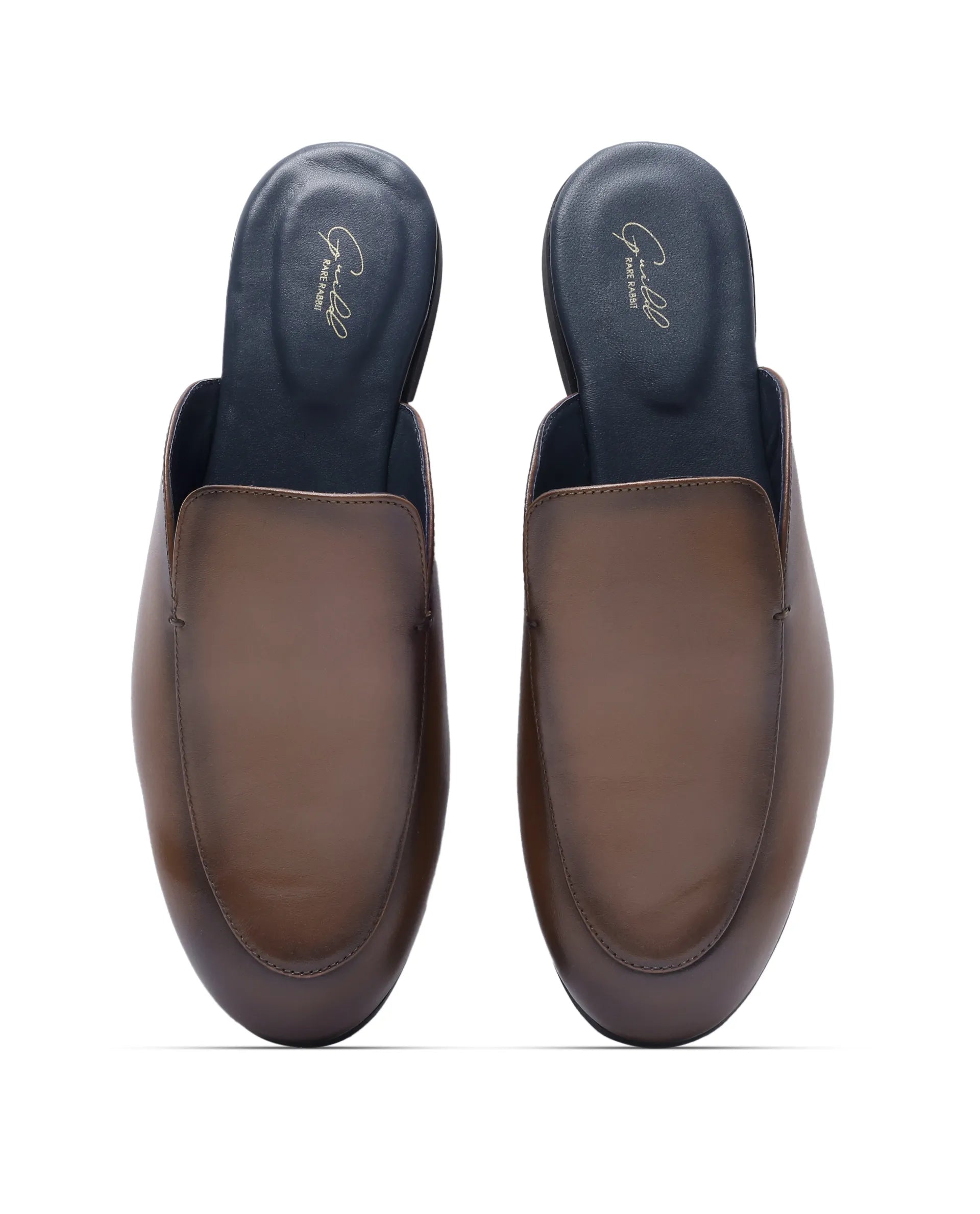 Rare Rabbit Men Sydney Cappacinno Tan Slip-On Mule