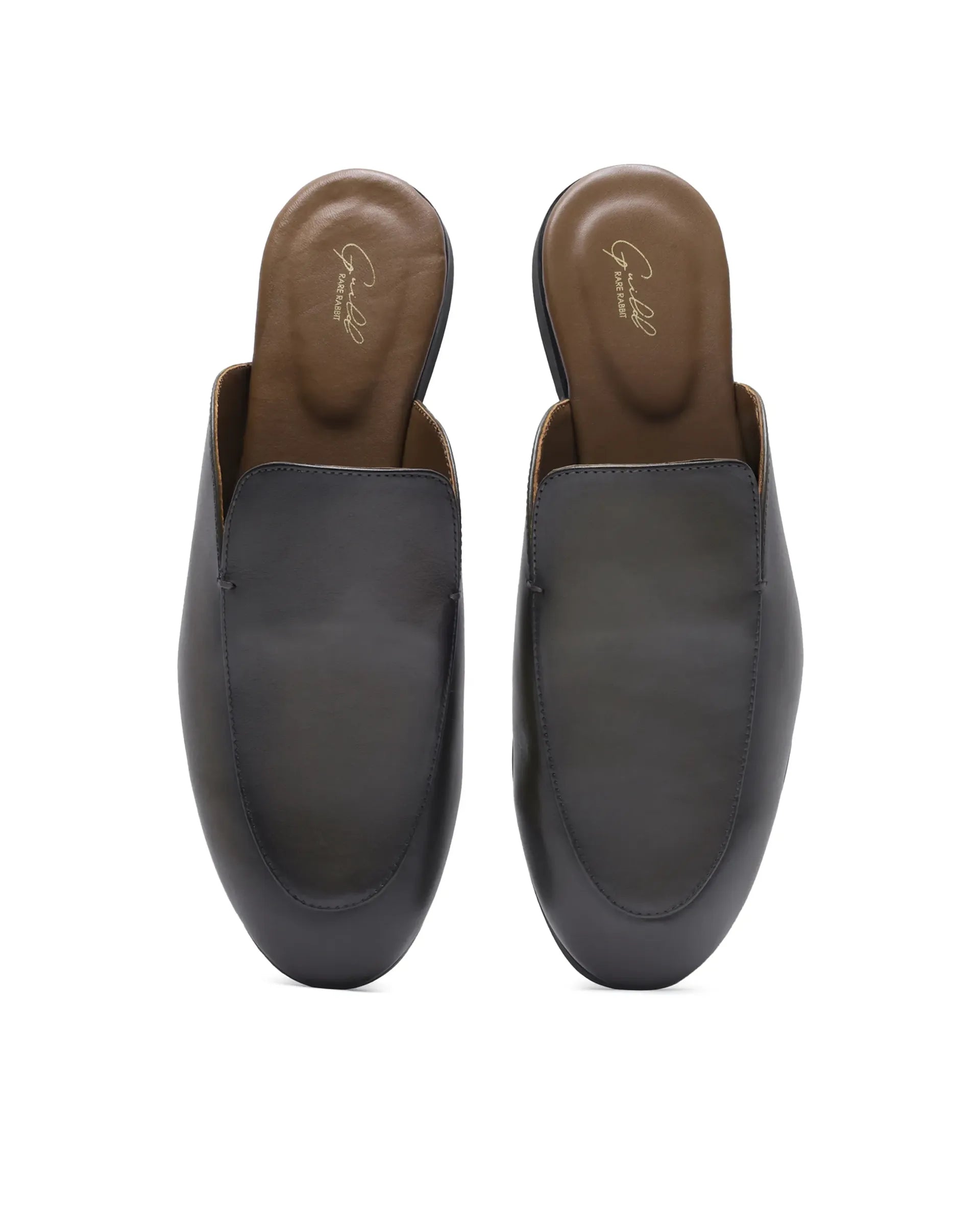 Rare Rabbit Men Sydney Dark Olive Slip-On Mule