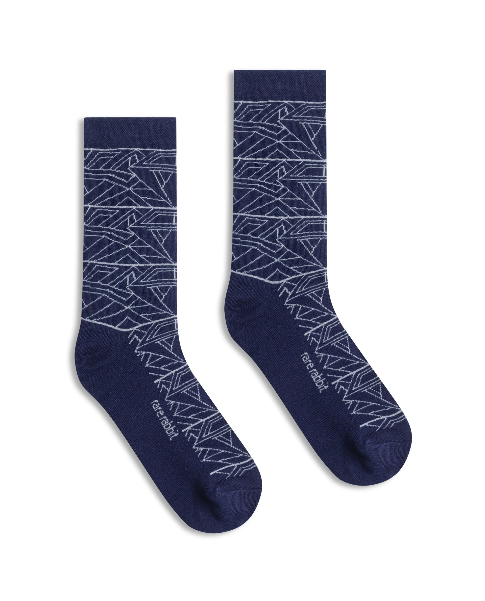 Rare Rabbit Men Sync Blue Socks