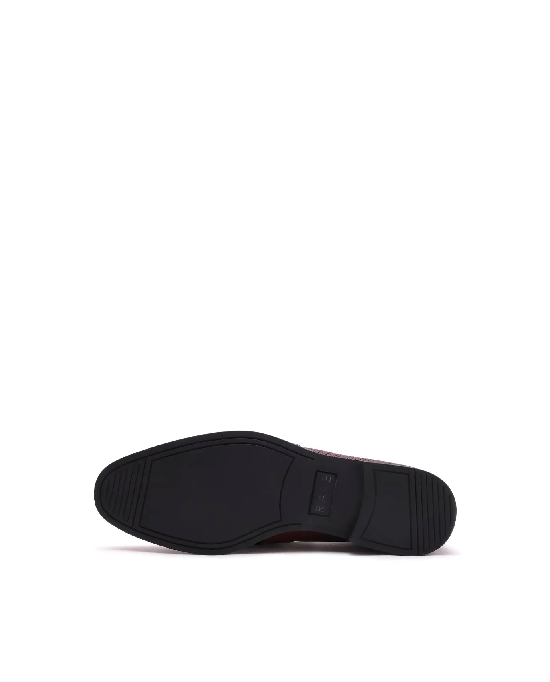 Rare Rabbit Men's Lucent Burgundy Leather Mocassin