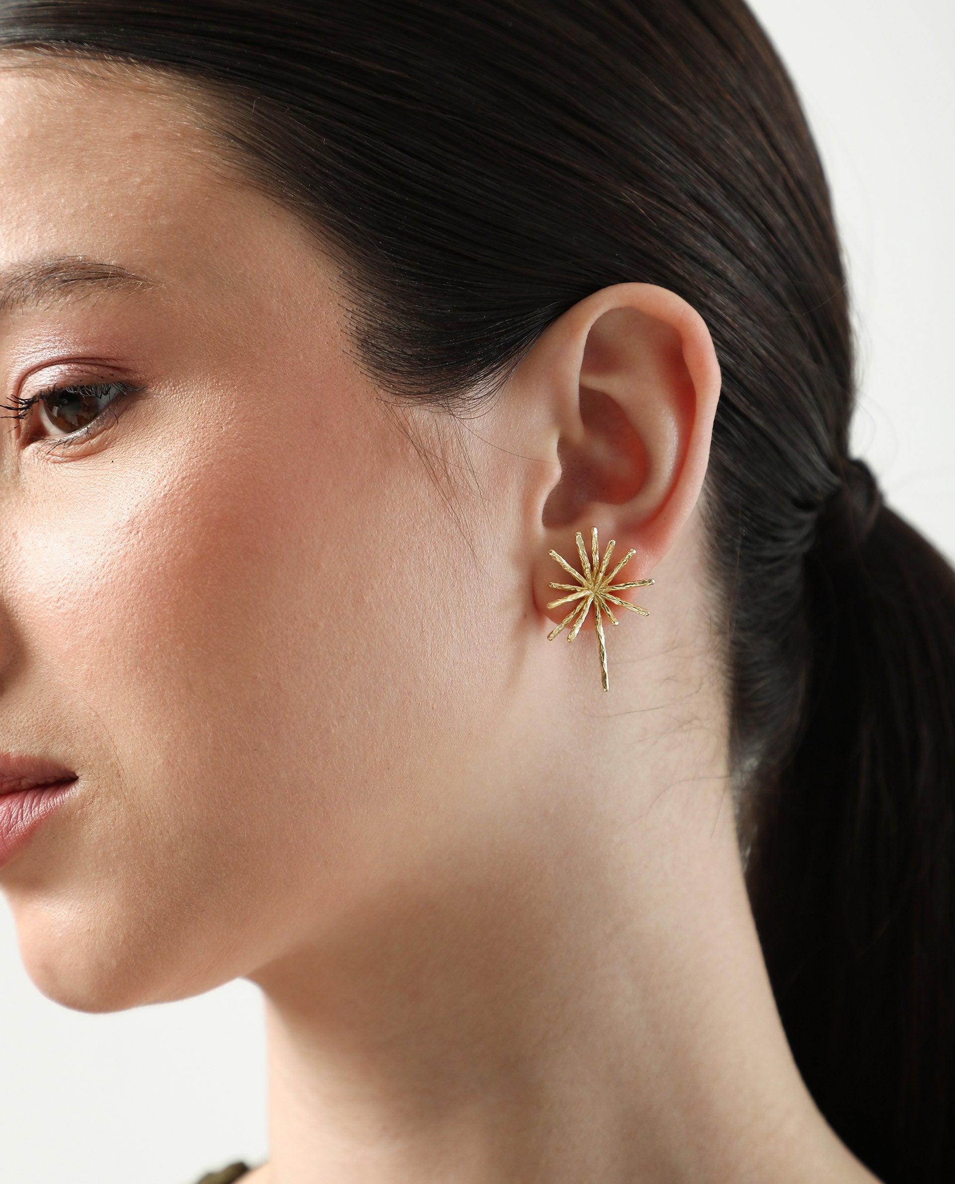 Rareism Women Spark Gold Earring