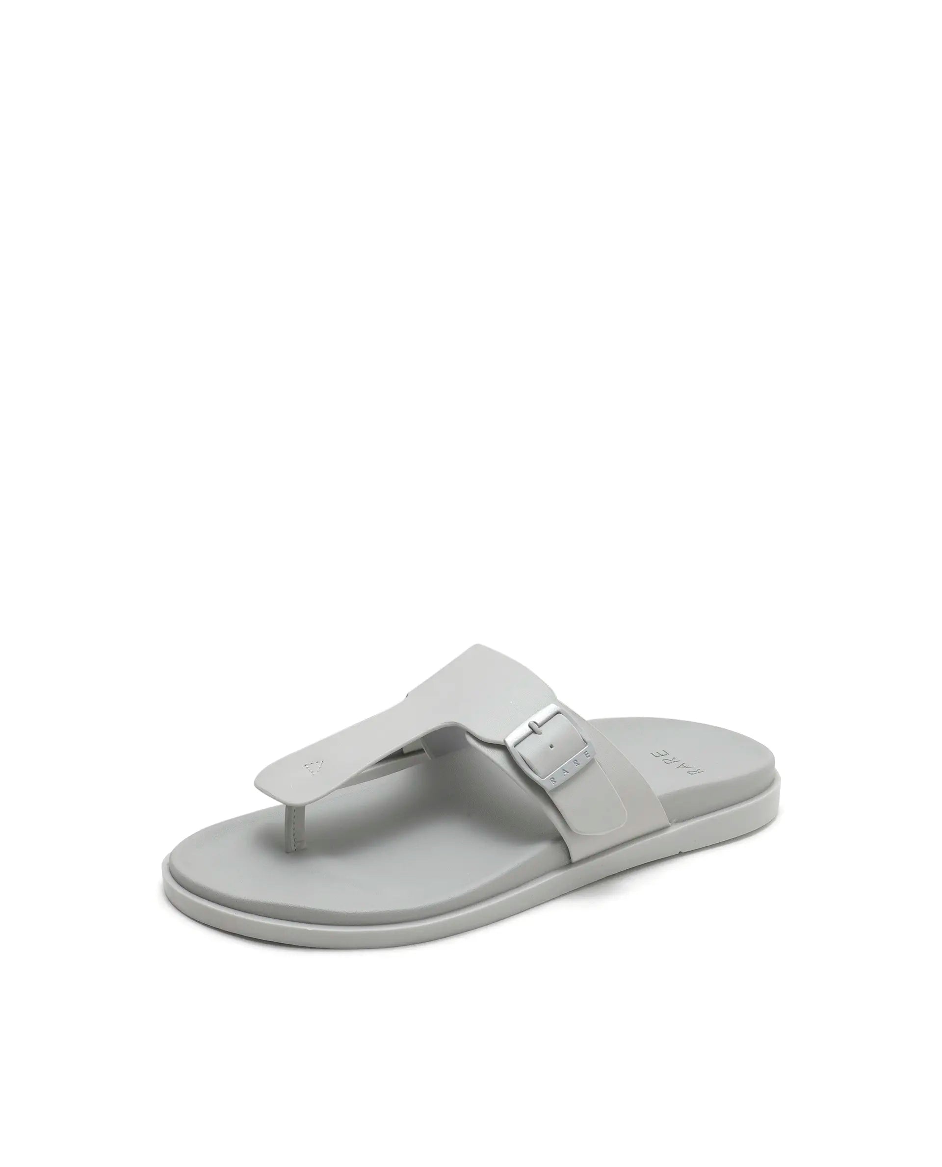 Rarez Men's Tee Light Sledge Grey Leather Regular Sandal