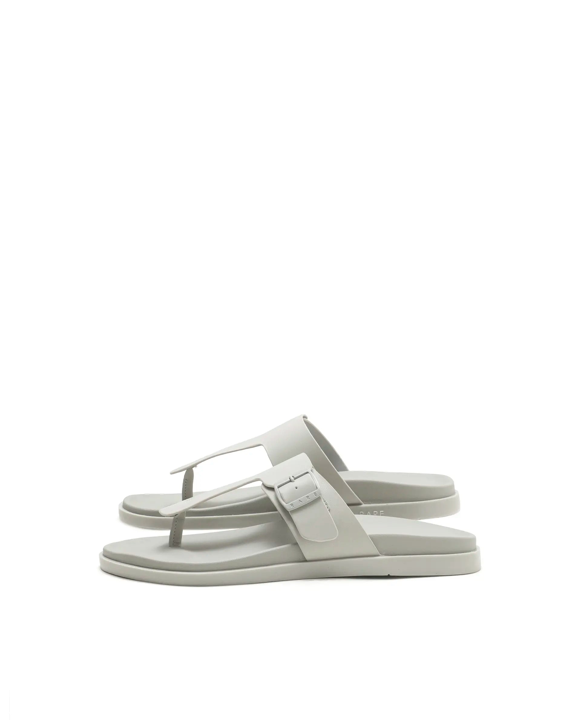 Rarez Men's Tee Light Sledge Grey Leather Regular Sandal