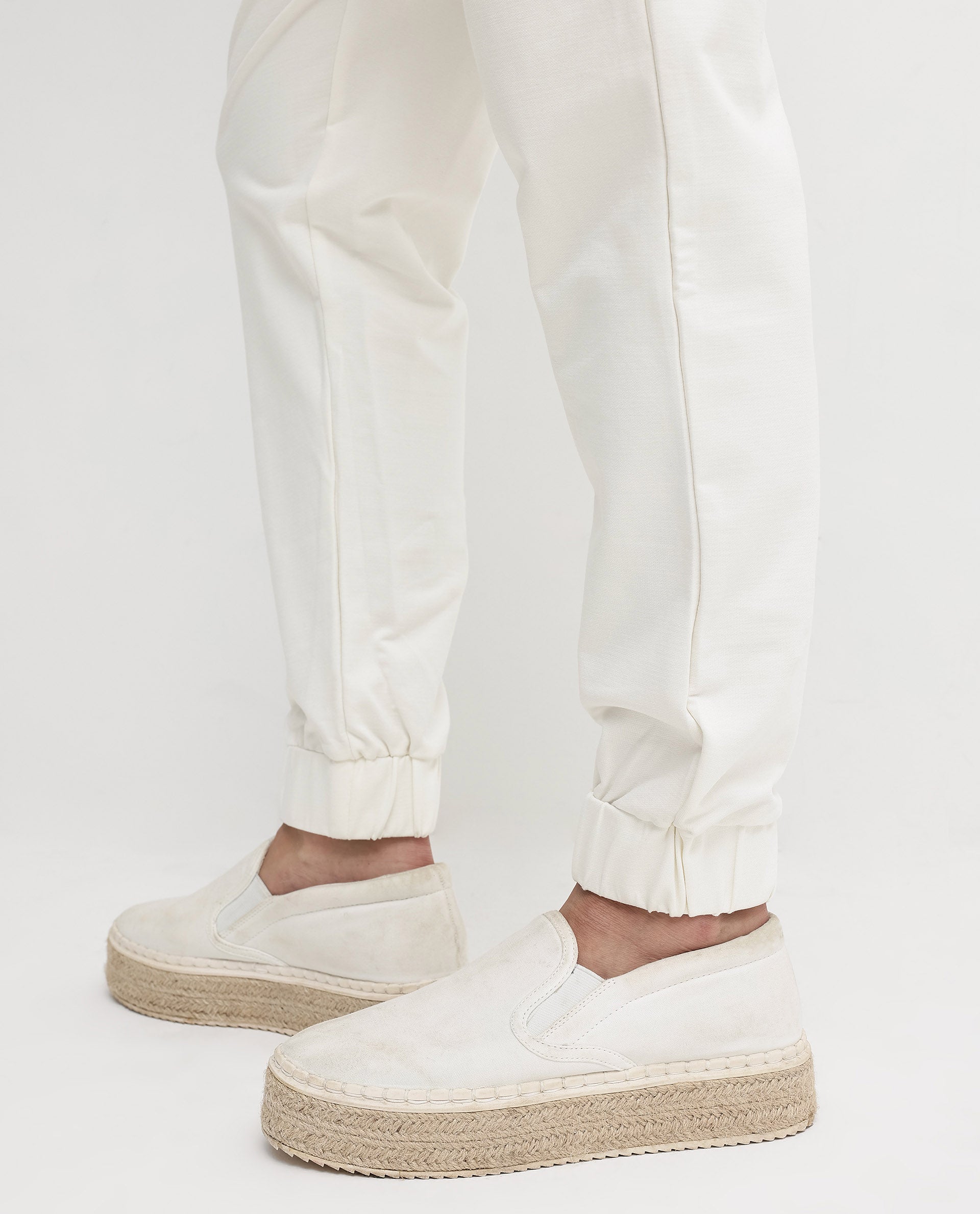 Rareism Womens Terac Off White Track Pant Solid