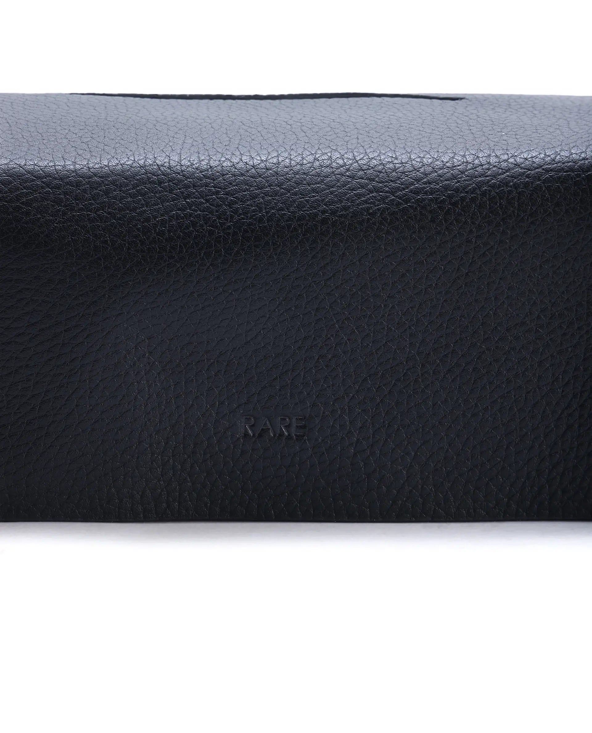 Rare Rabbit Men's Tisboc Black Leather Tissue Box