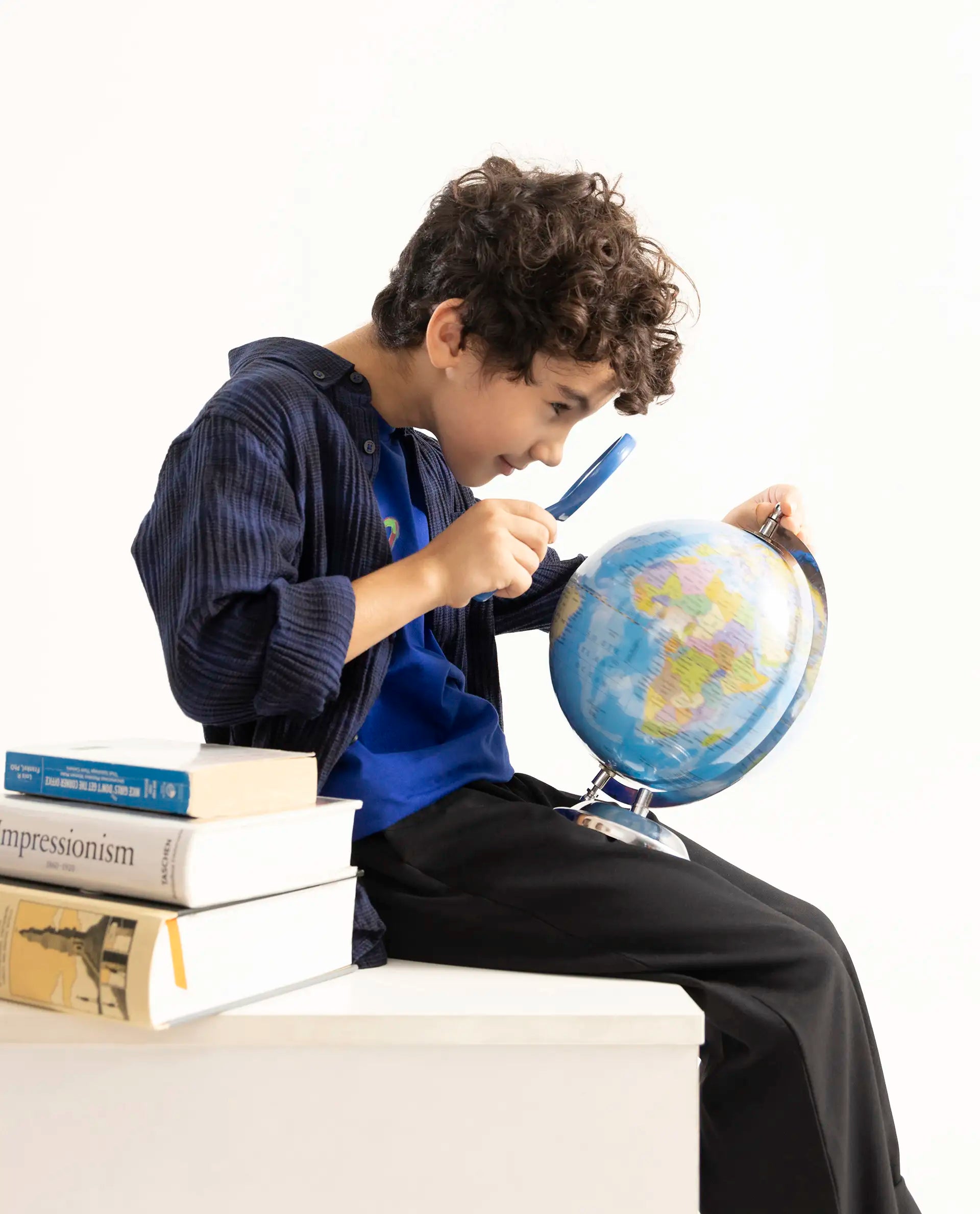 Rare Ones Kids Toyt Blue Cotton Full Sleeves Button Down Regular Fit Checked Shirt