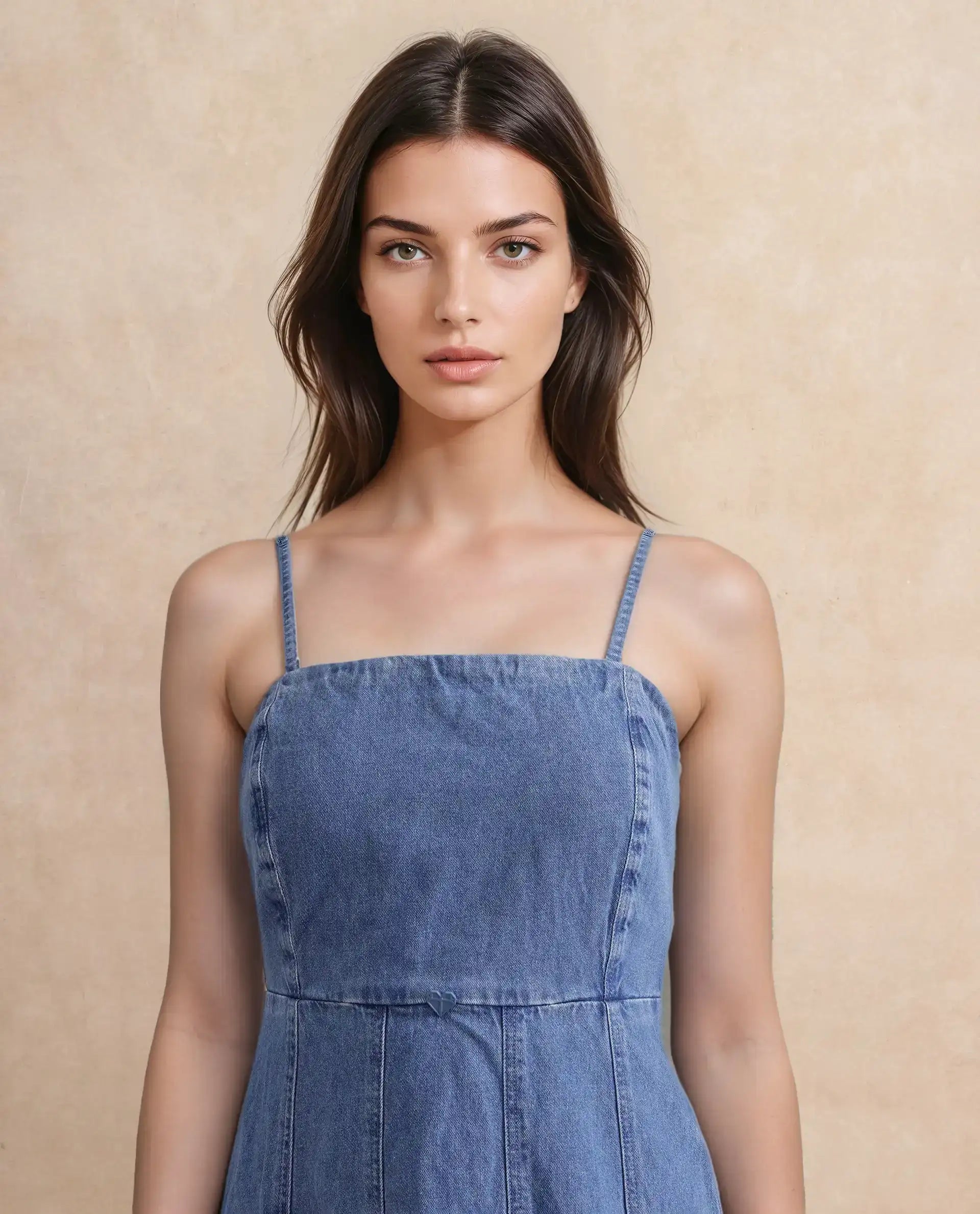 Rareism Women Trevo Blue Cotton Fabric Regular Fit Plain Dress