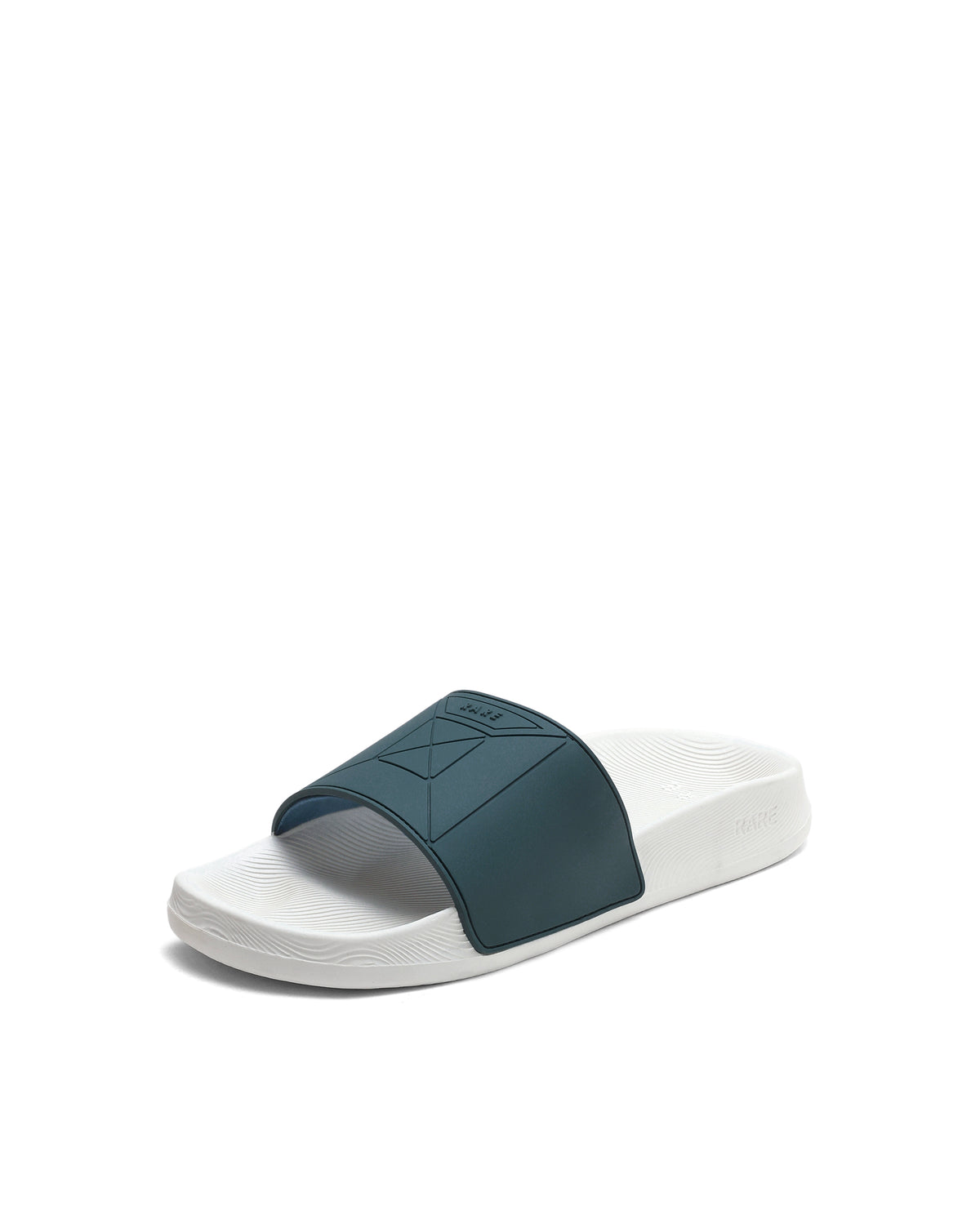 Rarez Men's Triton White/Teal Regular Geometric Print Sandal